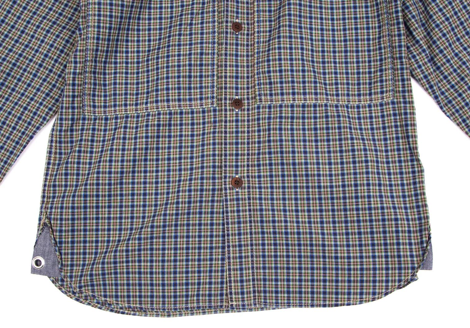 Junya Watanabe Checkered Pocket Shirt in Navy Tea Green, Size XS Size US XS / EU 42 / 0 - 8 Thumbnail
