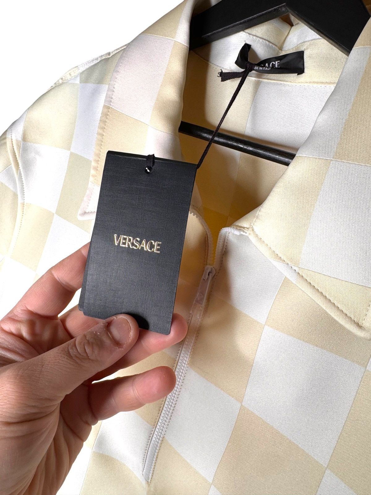 Versace Versace Checkered Duchess Fabric Zip Polo Size US L / EU 52-54 / 3 - 6 Thumbnail