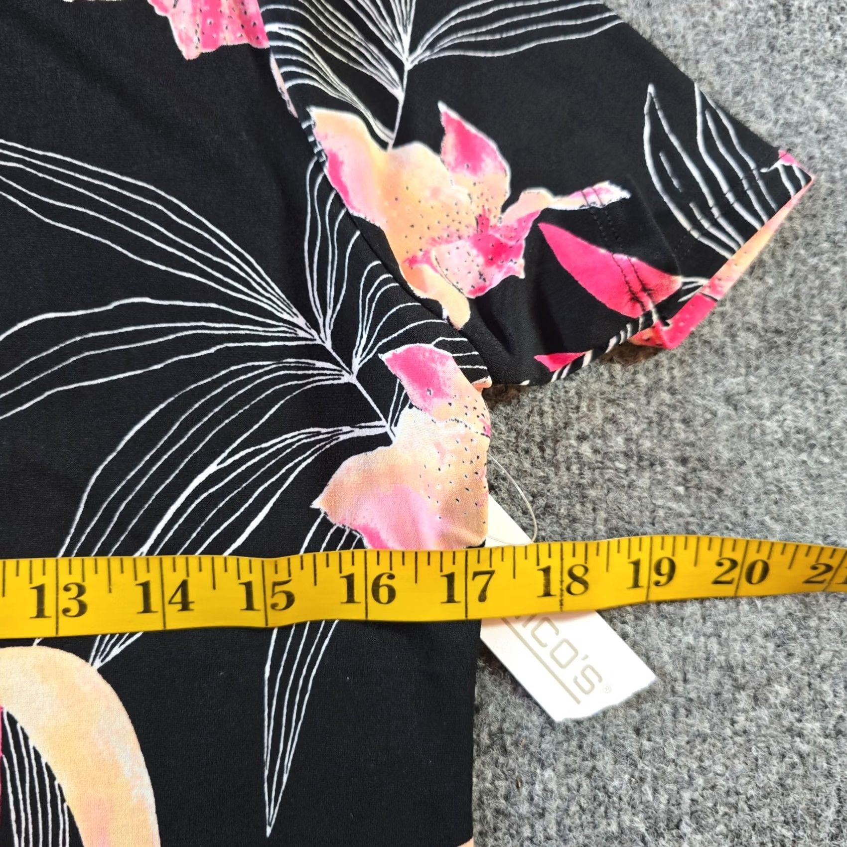 Vintage Chicos Dress Womens Size Small Black Pink Floral Tropical Aloha Hawaii Casual Size S / US 4 / IT 40 - 6 Thumbnail