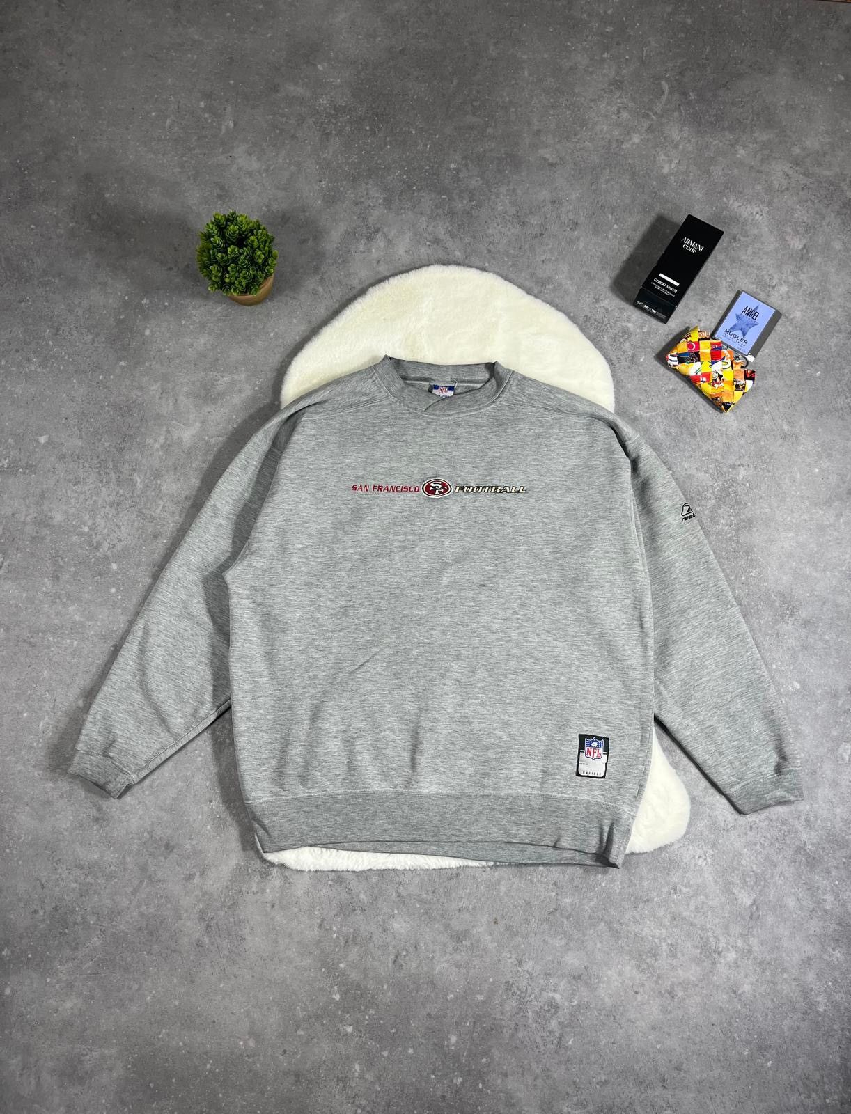 Reebok Vintage 90s Reebok x NFL SF Football Sweatshirt Boxy Fit Size US XL / EU 56 / 4 - 1 Thumbnail