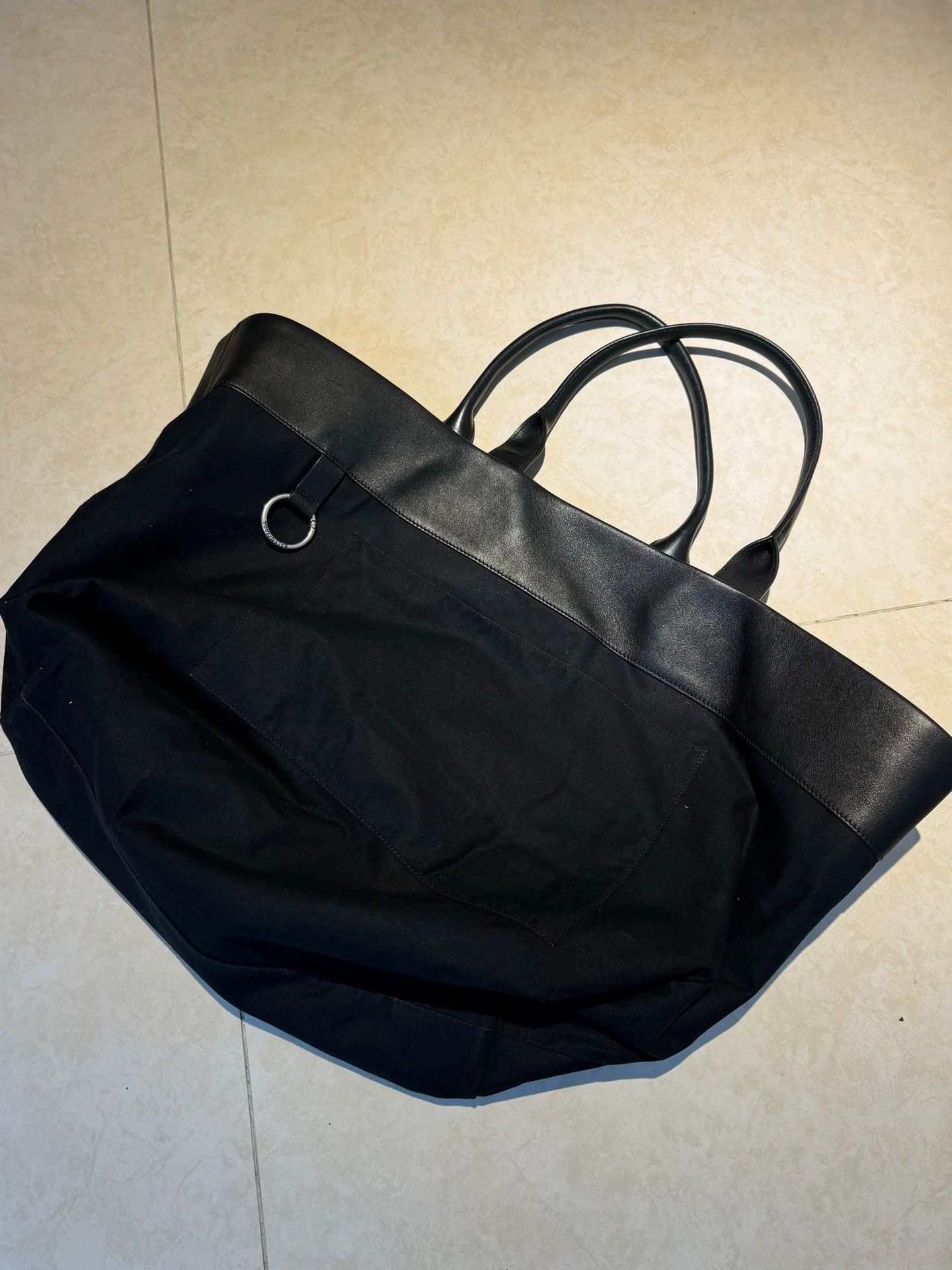 Balenciaga Balenciaga Jumbo NY Logo Canvas Leather Tote Black Size ONE SIZE - 3 Thumbnail