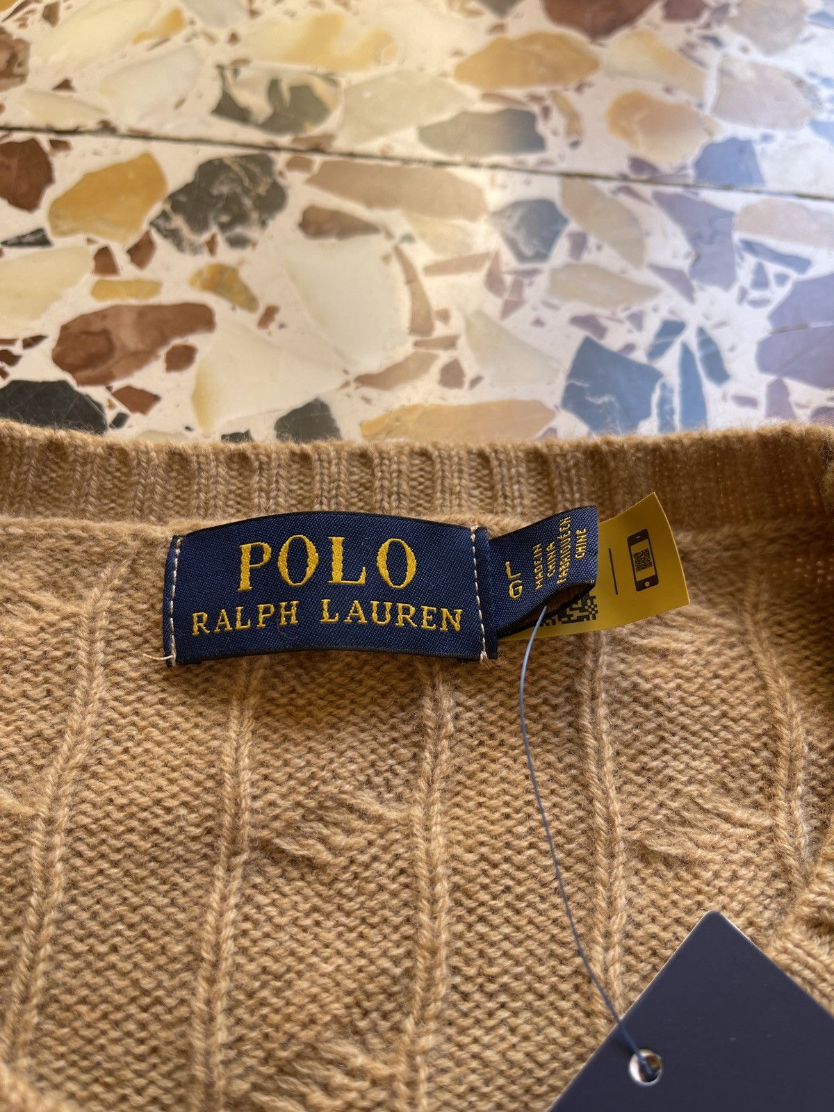 Polo Ralph Lauren Beige Polo Ralph Lauren cashmere wool knit Size US L / EU 52-54 / 3 - 6 Thumbnail