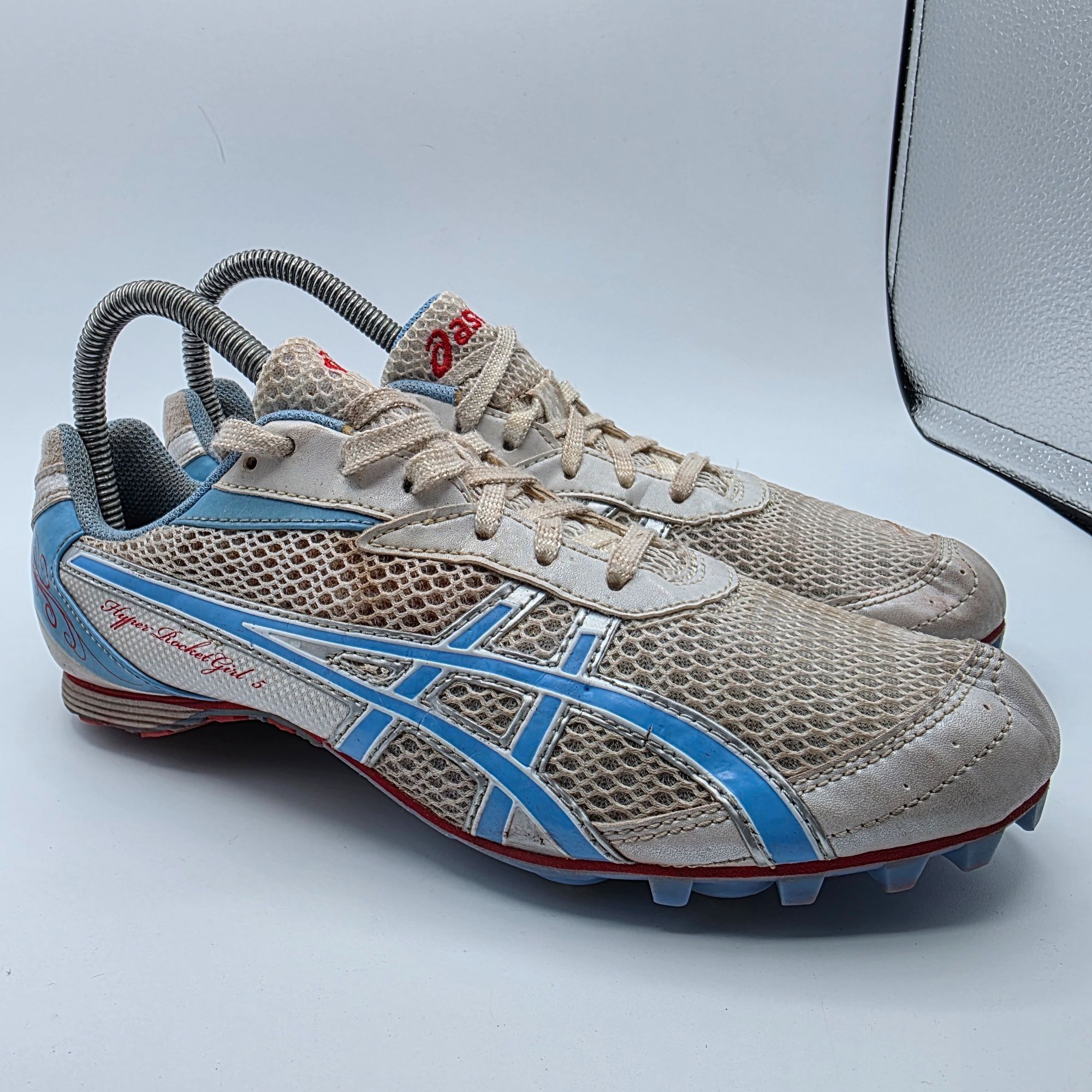 Asics Asics Hyper Rocket Gird 5 Womens Size 7.5 White Blue Track A Size US 7.5 / IT 37.5 - 1 Thumbnail