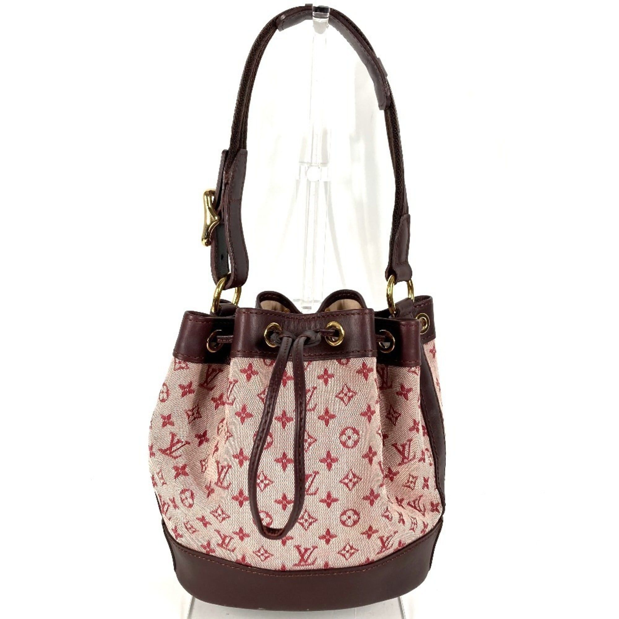 LOUIS VUITTON M92686 Monogram Mini Noelie Handbag Drawstring Handbag/Shoulder Bag Canvas Women's Cerise Red