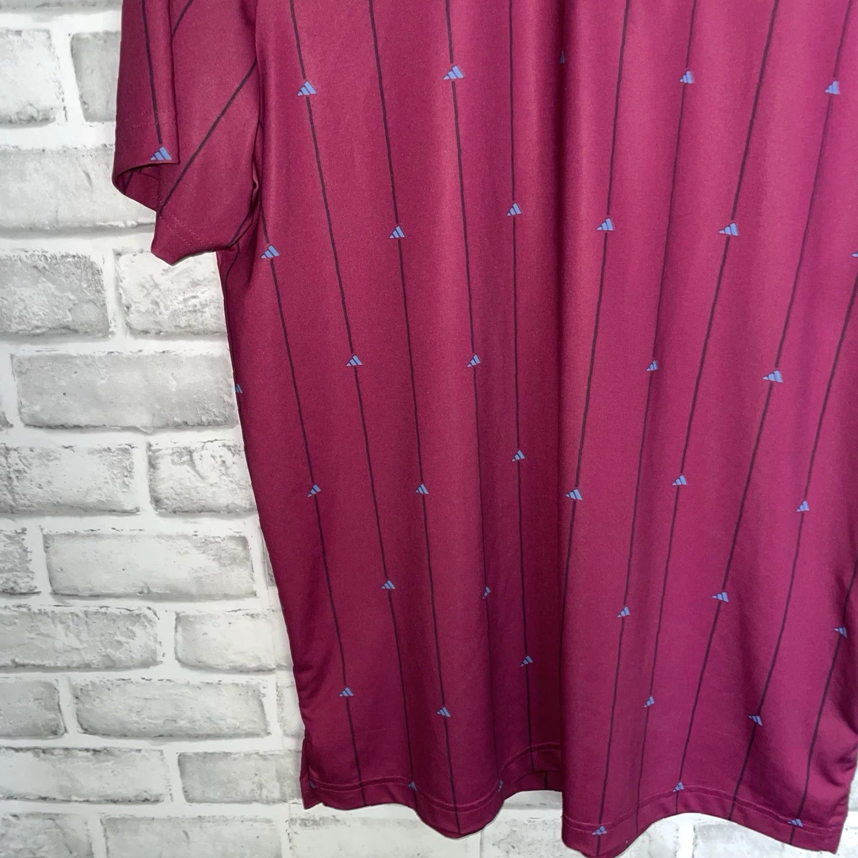 Adidas Adidas Polo Shirt Mens Size M Magenta Pink Stretchy Athletic Shirt Size US M / EU 48-50 / 2 - 3 Thumbnail