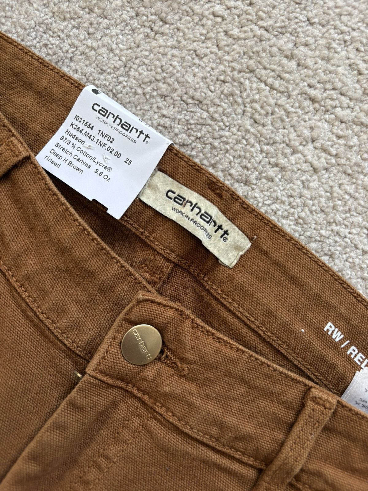 Carhartt Wip Carhartt WIP W’ Pierce Pant Straight – Deep H Brown Rinsed Size 25" / US 0 / IT 36 - 2 Thumbnail