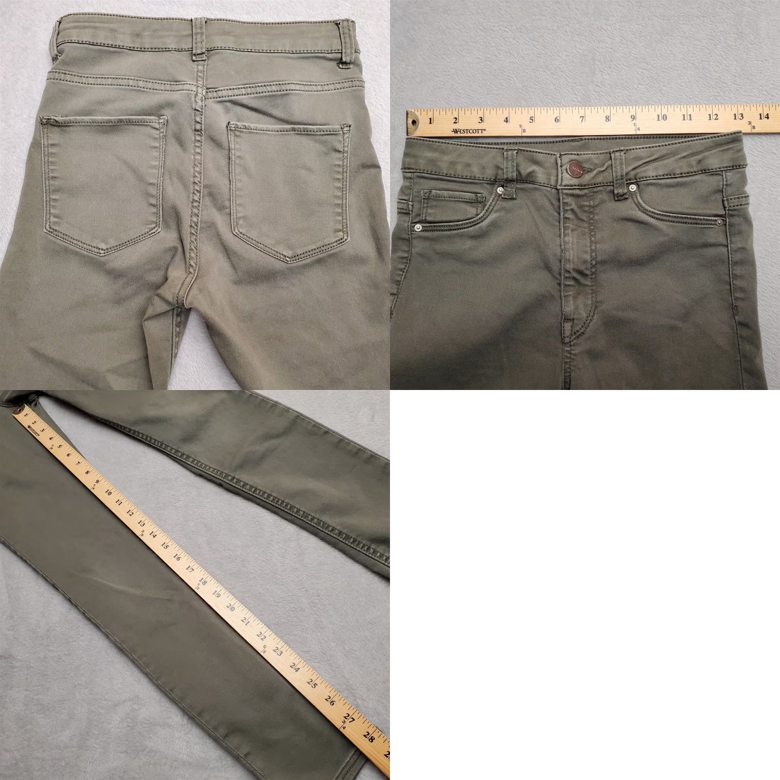 H&M H & M Jeans Mens 28 Green Skiny Coup Moulante Denim Stretch Casual Pants Regular 26x28 Blue 5-Pocket Mens Jeans Size US 28 / EU 44 - 8 Thumbnail
