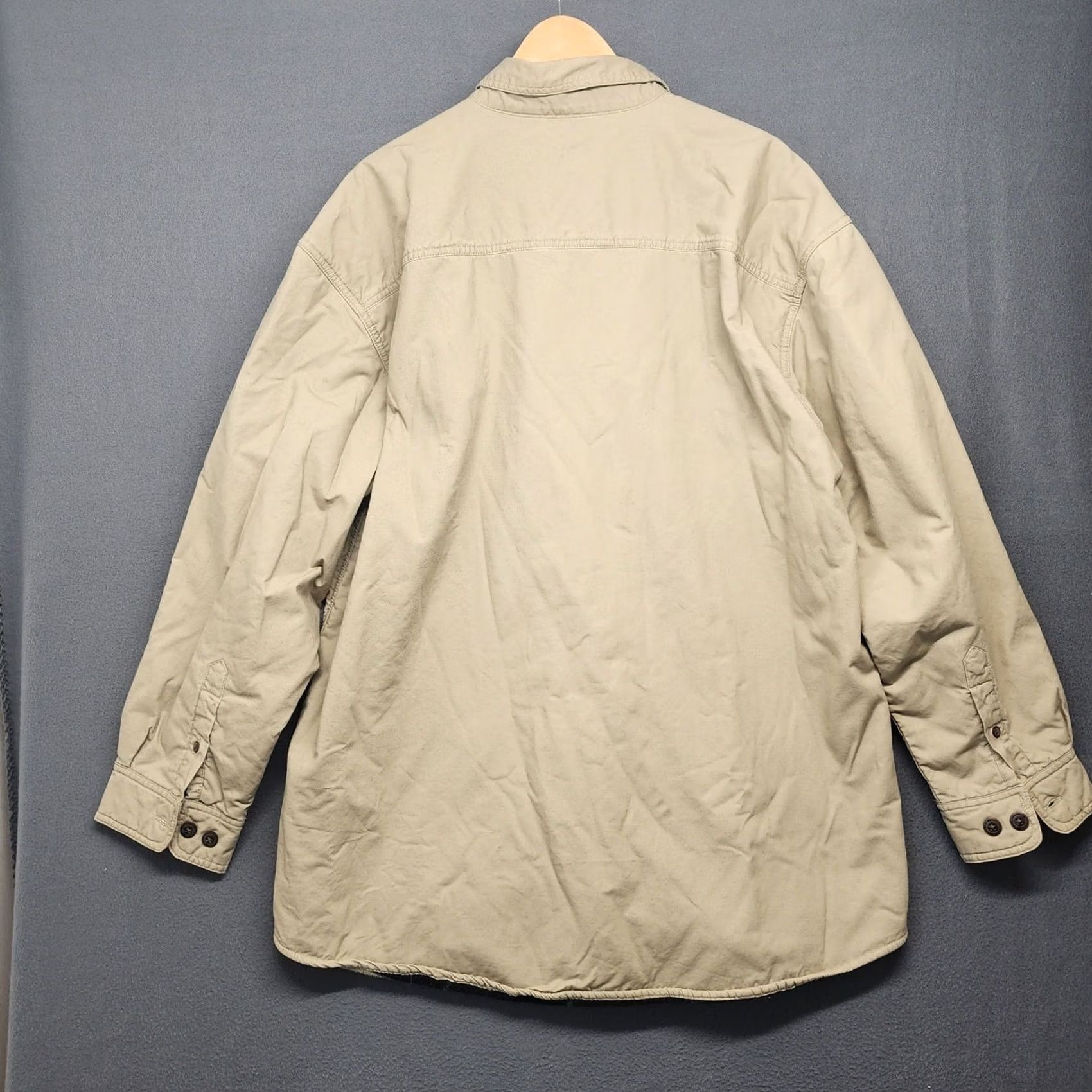 Vintage VINTAGE Berkley & Jensen Shacket Shirt Jacket Mens XL Beige Fleece Lined Plaid Size US XL / EU 56 / 4 - 2 Thumbnail