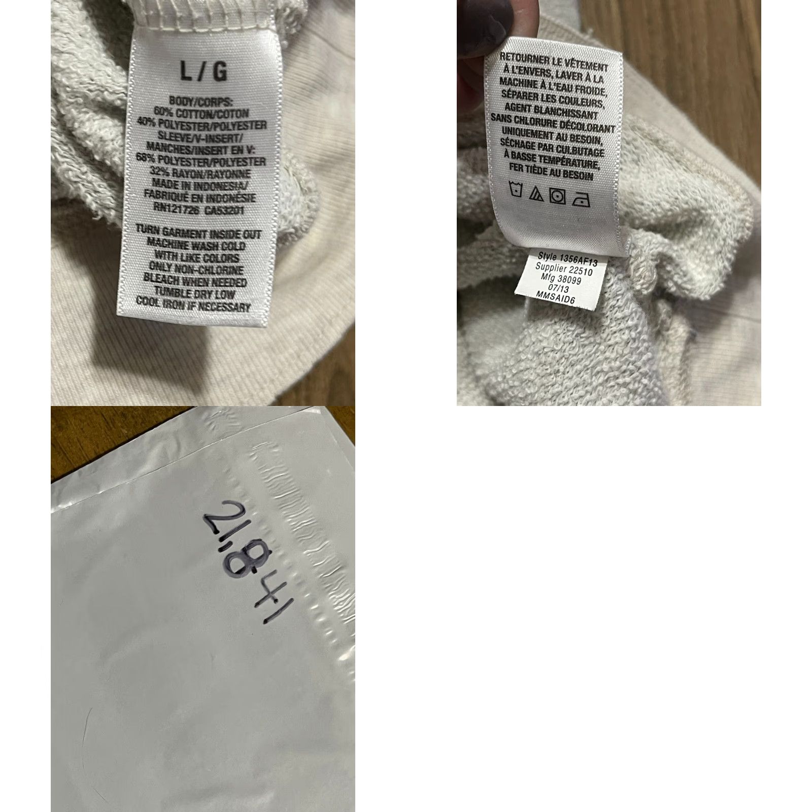 Aeropostale Aeropostale Shirt Womens Large Gray White Long Sleeves T-Shirt Size L / US 10 / IT 46 - 8 Thumbnail