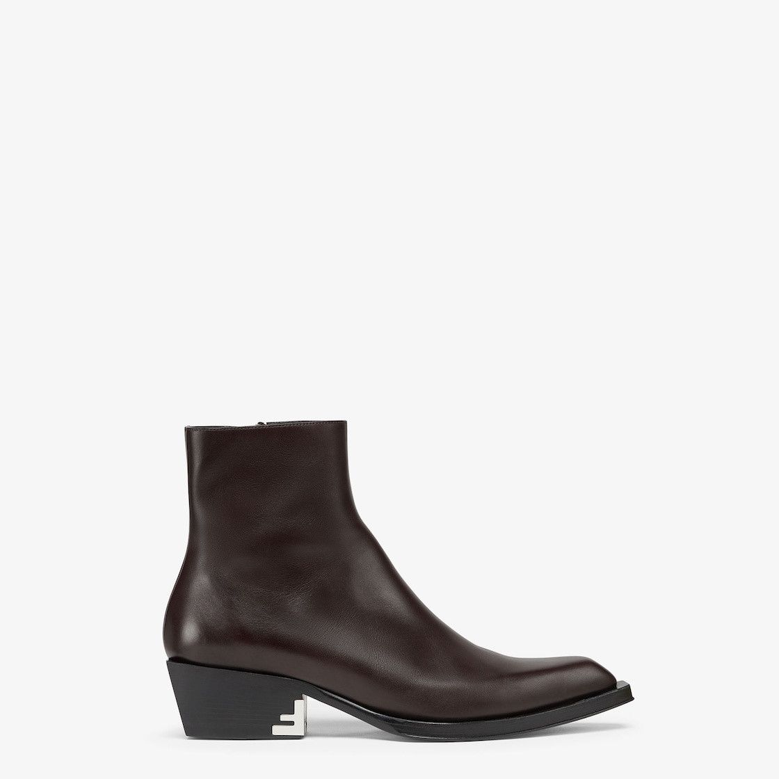 Fendi o1s1wg111224 Cuban-Heel Leather Ankle Boots in Brown Size US 13 / EU 46 - 1 Thumbnail
