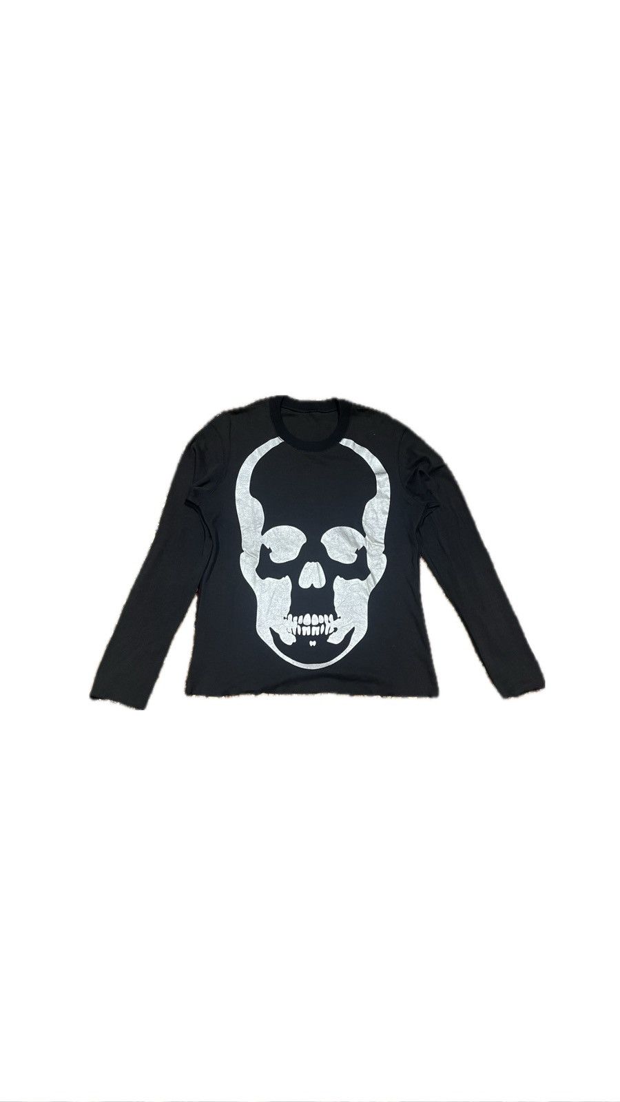 Image of Lucien Pellat Finet Lucien Pellat-Finet Skull Long Sleeve Shirt in Black, Men's (Size Small)