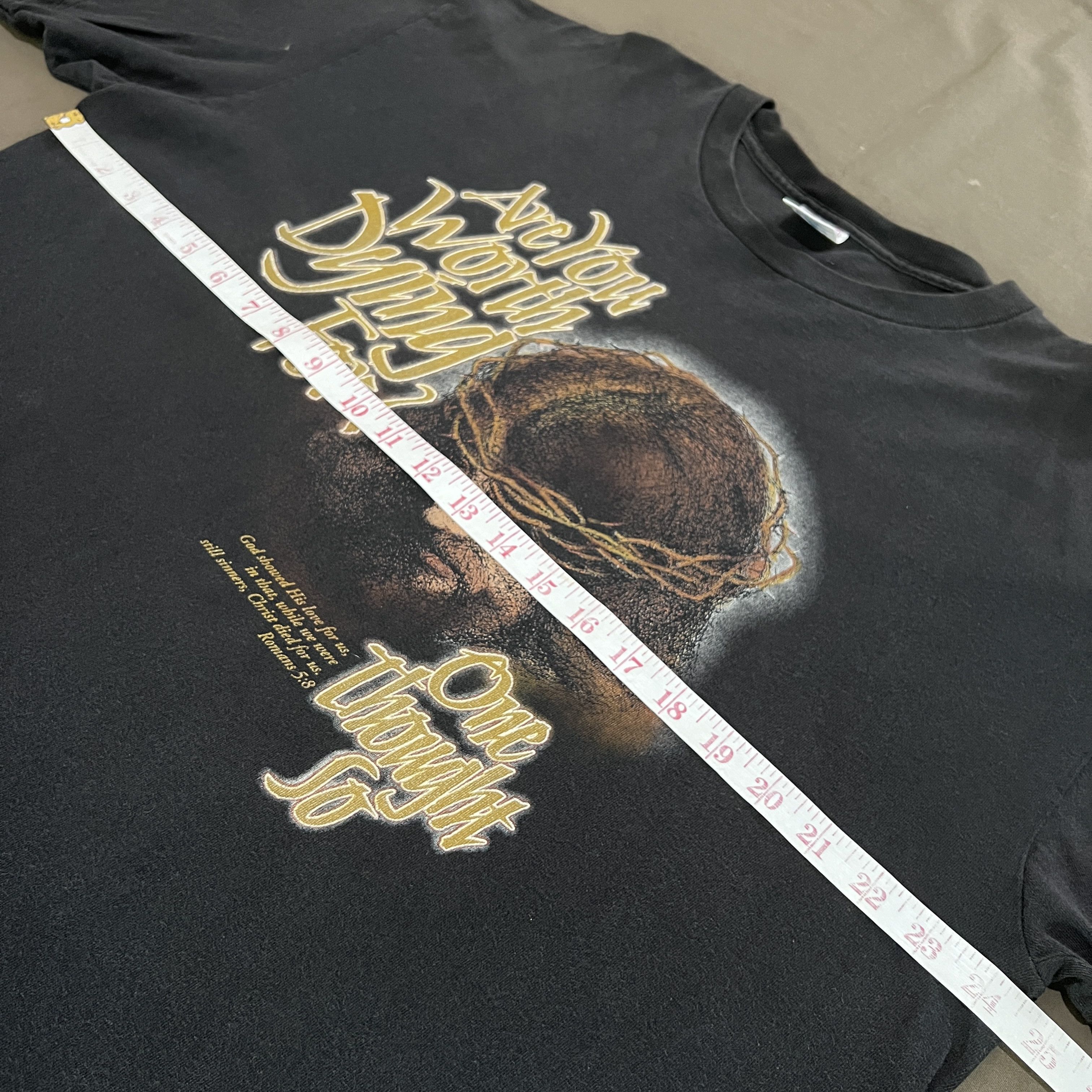 Vintage Vintage 90s Jesus Are You Worth Dying For GodLord BibleHoly Size US XL / EU 56 / 4 - 7 Thumbnail