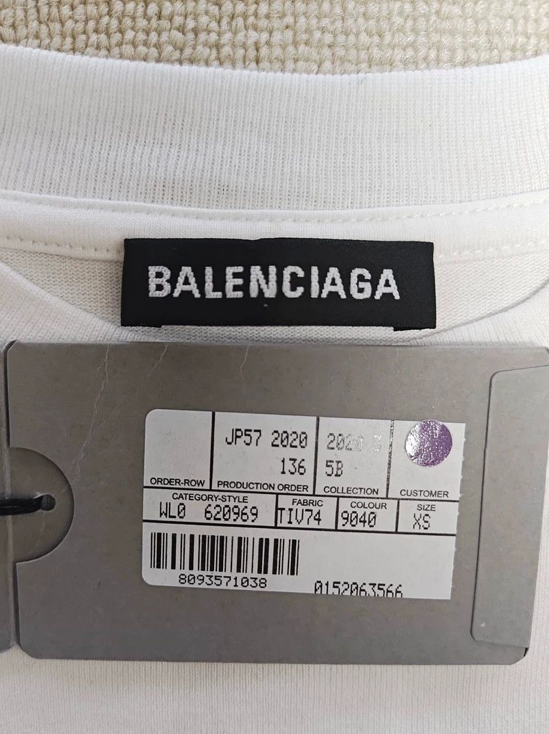 Balenciaga Balenciaga Crew printed logo monogram short sleeve tee Size US XS / EU 42 / 0 - 5 Thumbnail