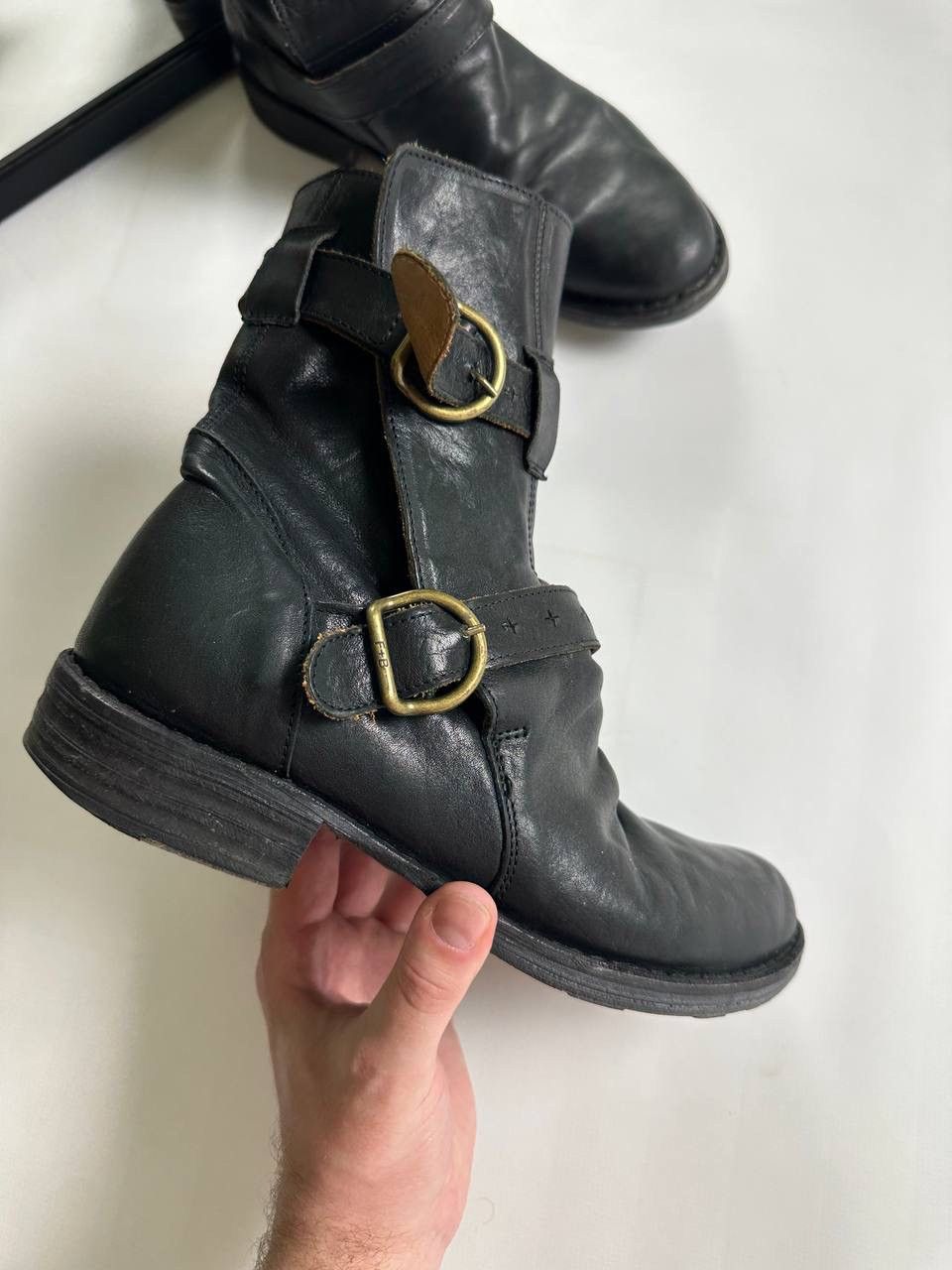 Fiorentini + Baker Fiorentini+Baker Guidi Style Vintage Biker Boots RRP700$ Size US 7 / EU 40 - 2 Thumbnail