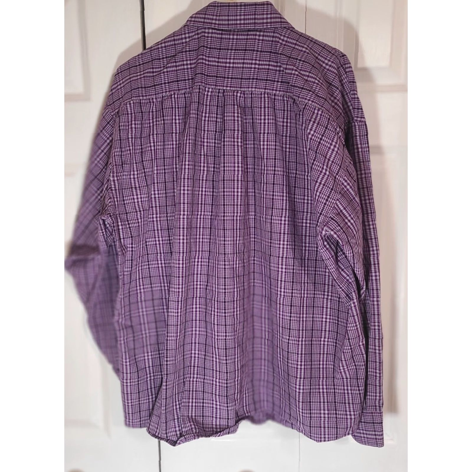 Vintage VINTAGE Panhandle Mens Purple Plaid Button Up XL Long Sleeve Cotton Cowboy Western Size US XL / EU 56 / 4 - 2 Thumbnail