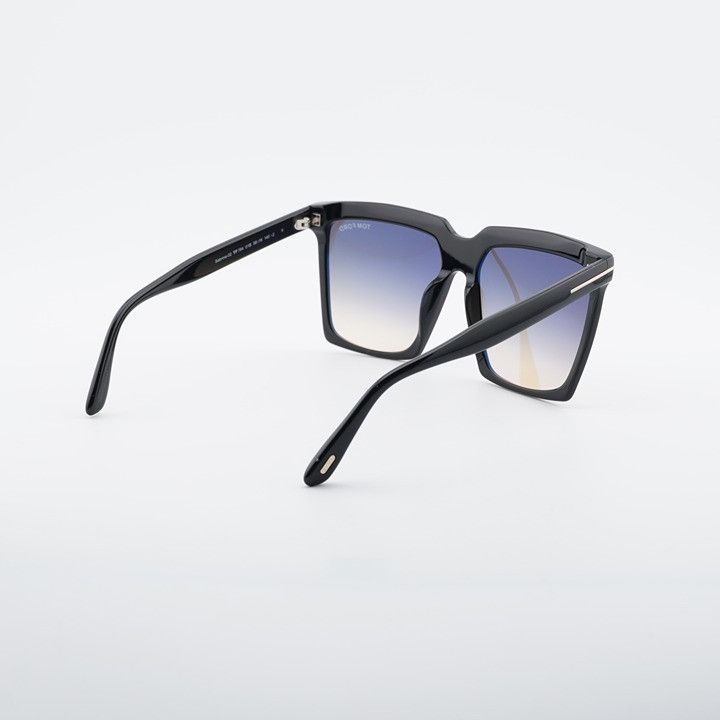New Tom Ford FT0764 01B Sabrina Sunglasses Black Square display picture 1