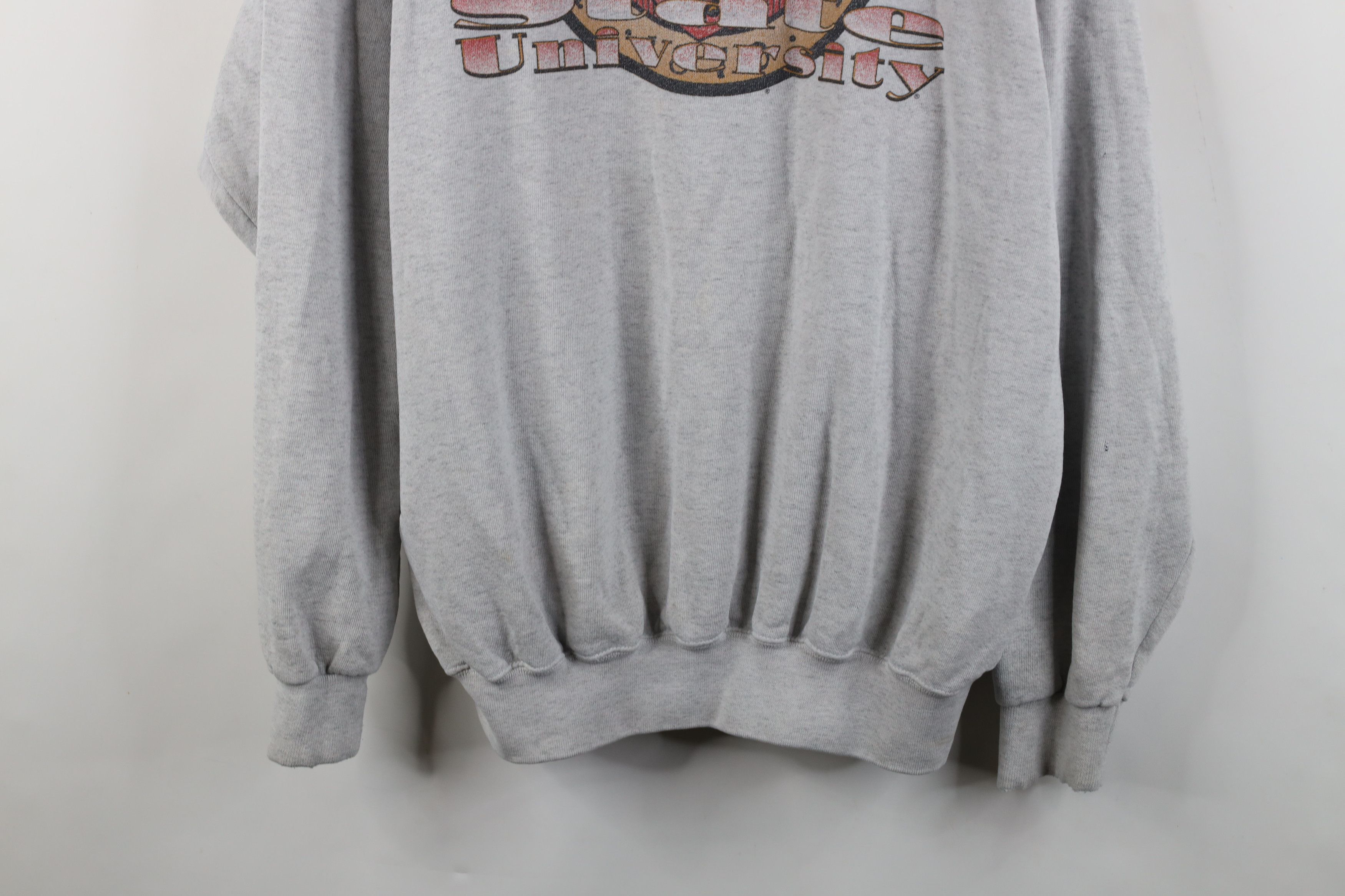 Vintage Vintage 90s Thin Ohio State University Sweatshirt Gray USA Size US XXL / EU 58 / 5 - 3 Thumbnail