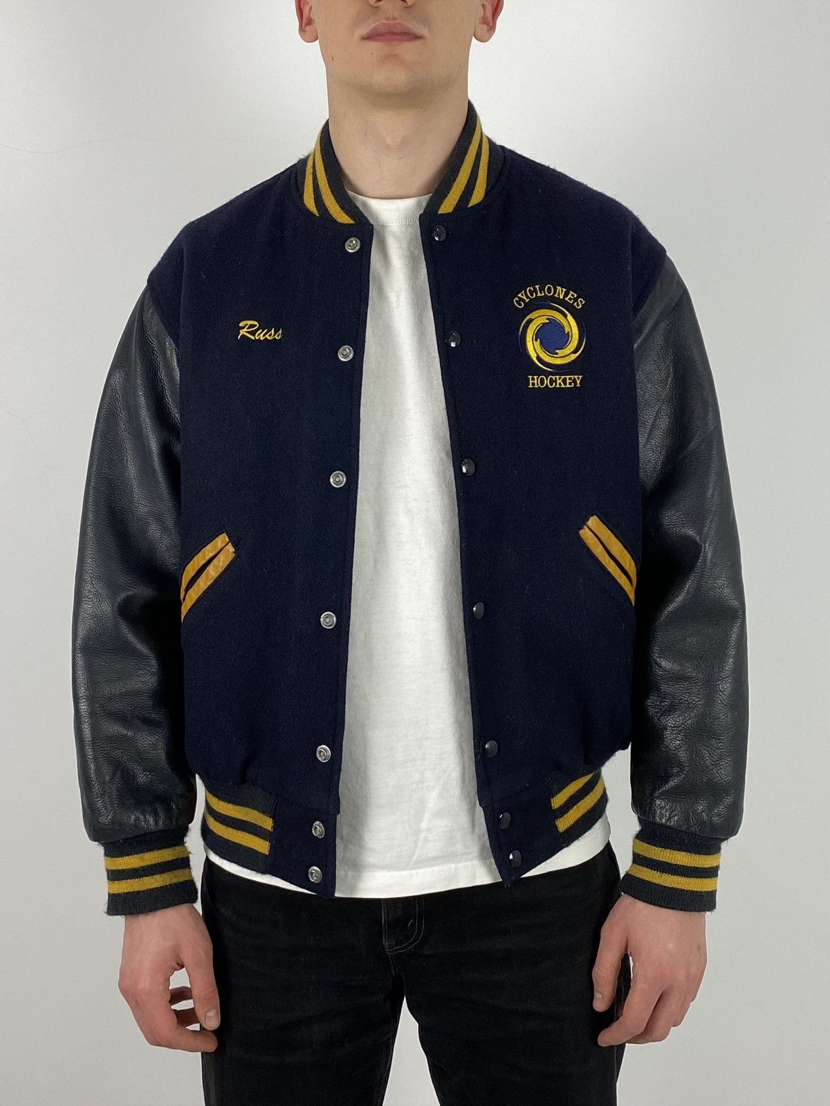 Vintage 1990’s Vintage Game Cyclones Hockey Team Varcity Jacket Size US M / EU 48-50 / 2 - 3 Thumbnail