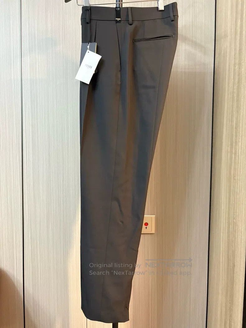 Fendi Fendi Men's Business Casual Long Pants, Dark Brown, with a Size US 32 / EU 48 - 1 Thumbnail