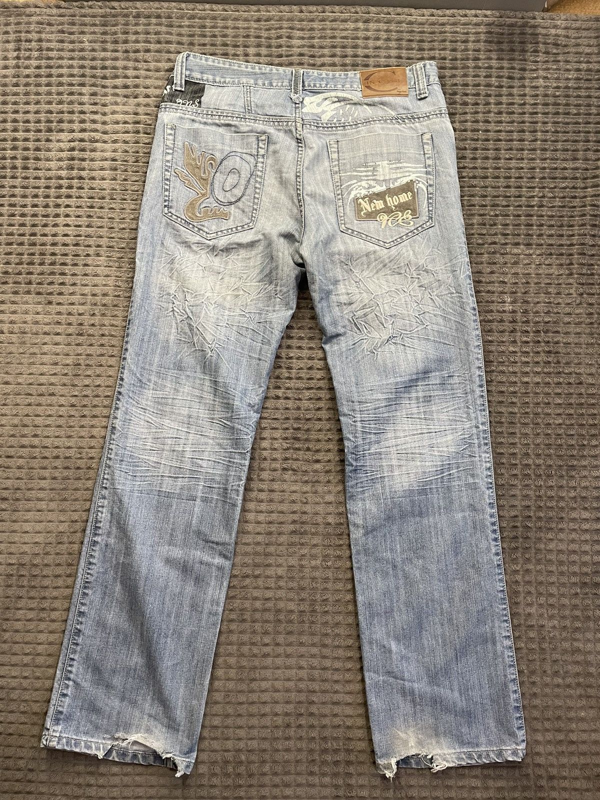 image of I.n.c Avant Garde Distressed Denim Jeans Vintage Usa in Blue, Men's (Size 34)