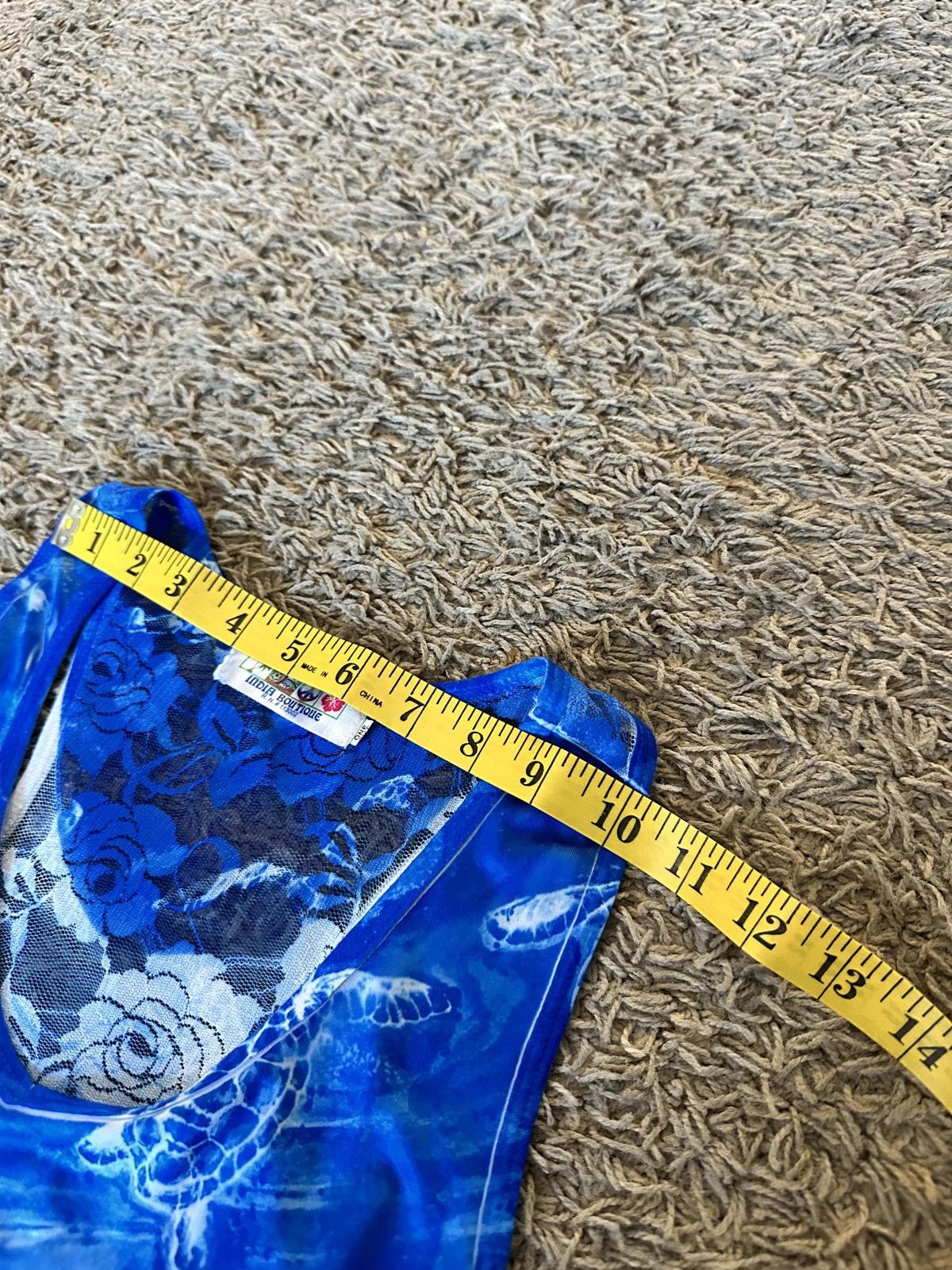 Designer India Boutique Blue Turtle Print Dress Size M / US 6-8 / IT 42-44 - 7 Thumbnail