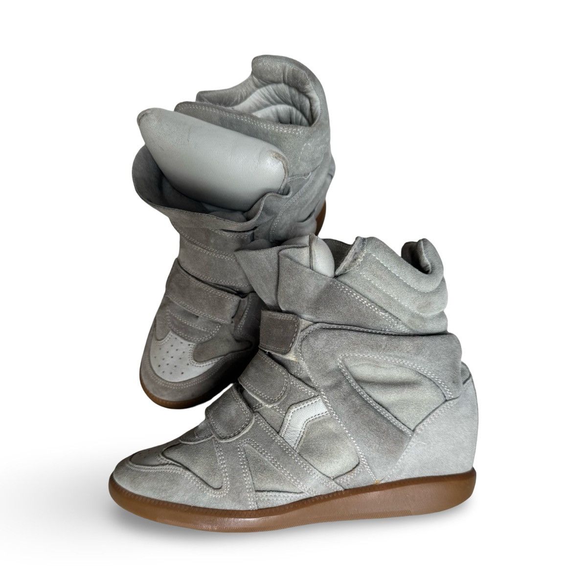 Isabel Marant isabel marant bekett beige suede wedge sneakers Size US 6 / IT 36 - 2 Thumbnail