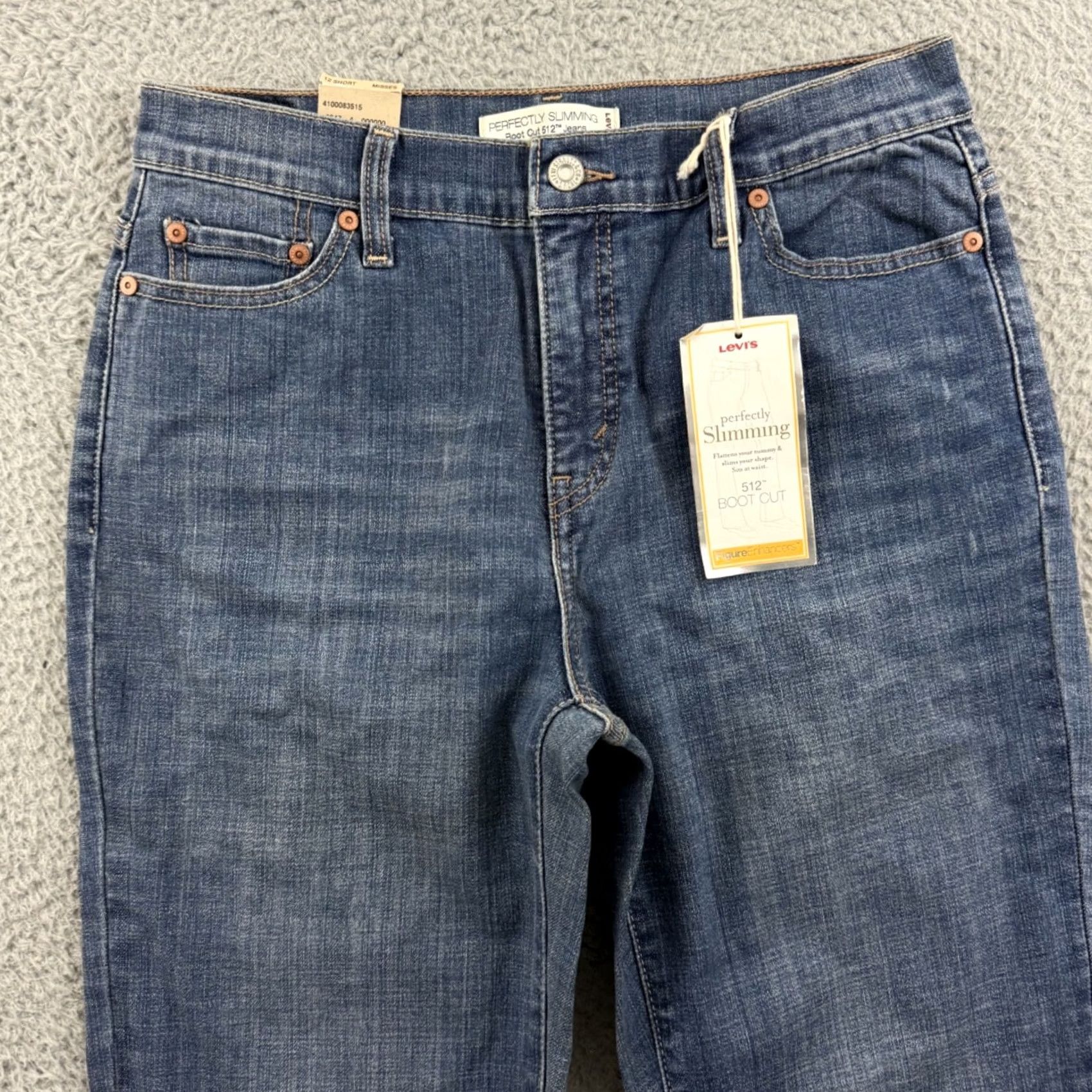 Levi's Levi's 512 Jeans Womens 12 Short Blue Denim Bootcut Slimming 98% Cotton 2% Spandex NWT 30x32 Vintage? (No) 90s USA Levi's 500 Series Size 34" / US 12 / IT 48 - 3 Thumbnail