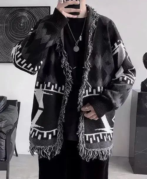 Aran Isles Knitwear Boho bohemian hippie cardigan Size US L / EU 52-54 / 3 - 5 Thumbnail