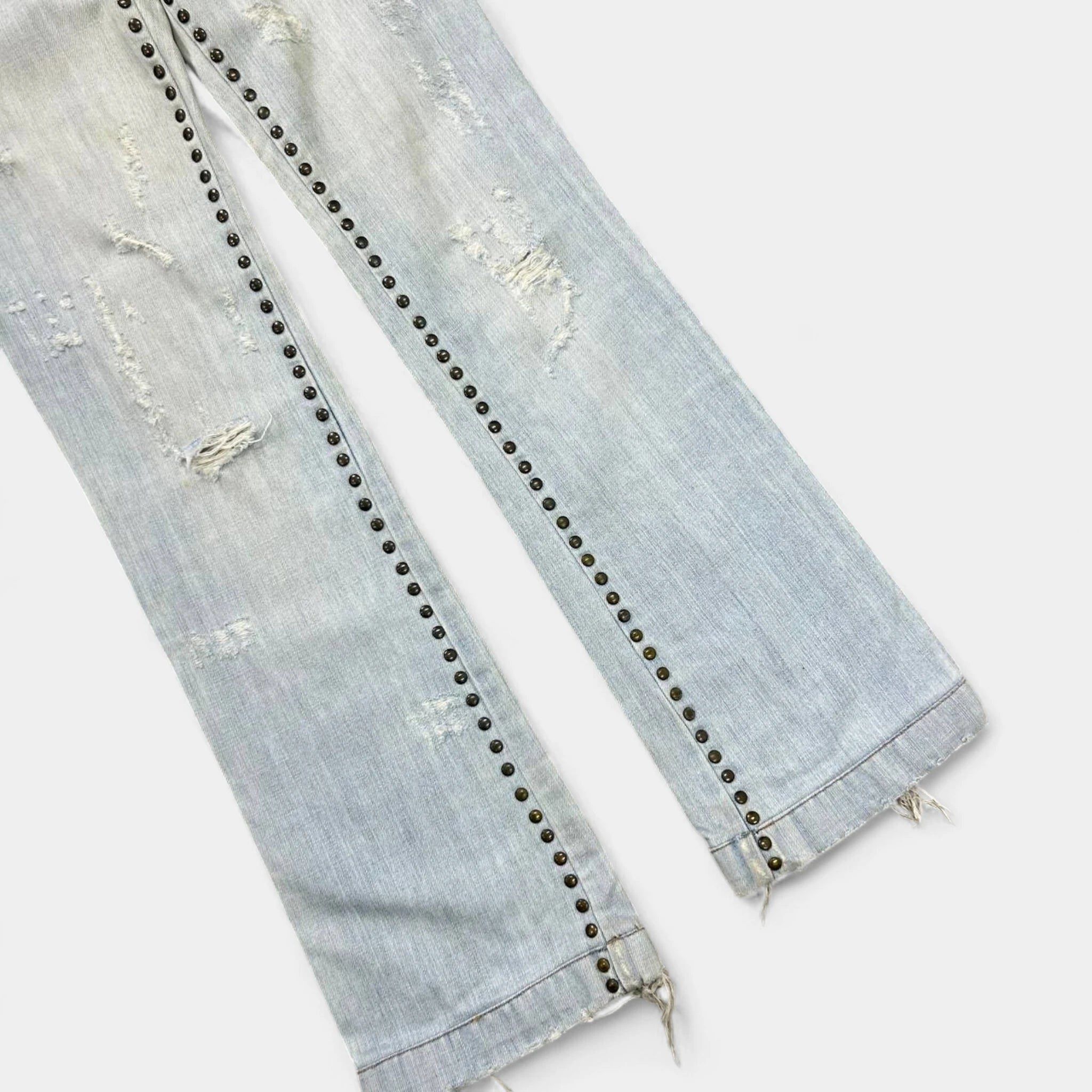 Dolce & Gabbana Dolce & Gabbana Studded Flared Denim Jeans Size US 30 / EU 46 - 4 Thumbnail
