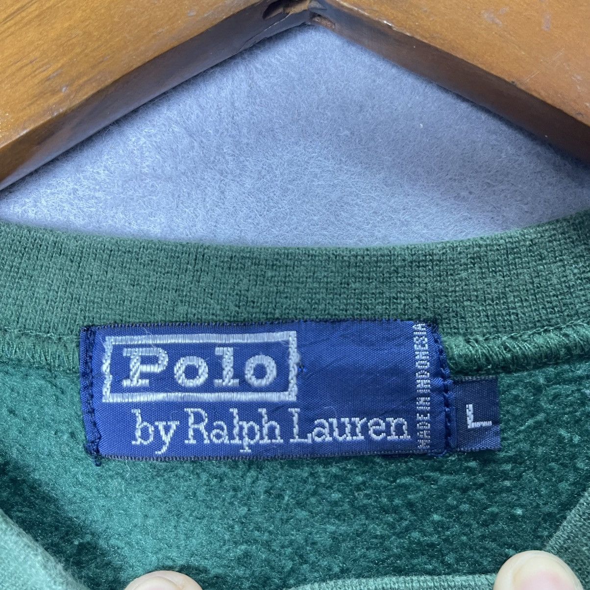 Polo Ralph Lauren Vintage Polo Ralph Lauren Green Crewneck Sweatshirt Size US L / EU 52-54 / 3 - 8 Thumbnail