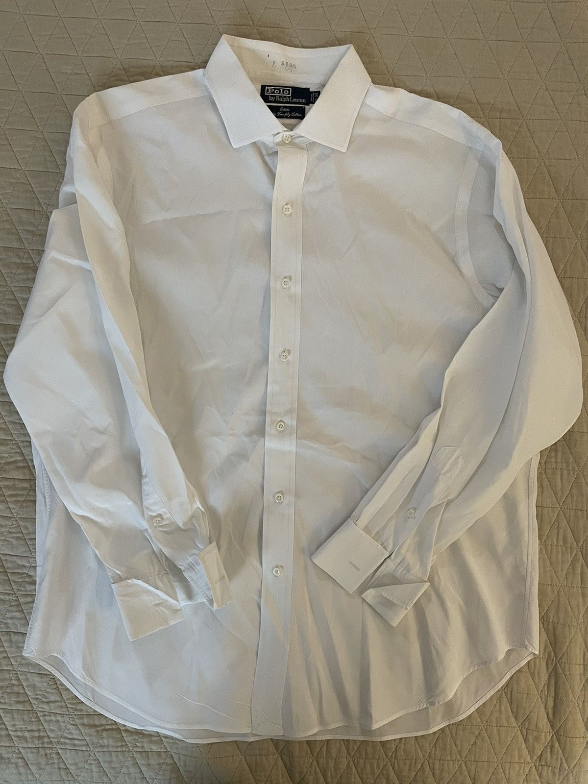 Polo Ralph Lauren × Vintage Estate Two-Ply Cotton Spread Collar French Cuff Shirt Size US XL / EU 56 / 4 - 2 Thumbnail
