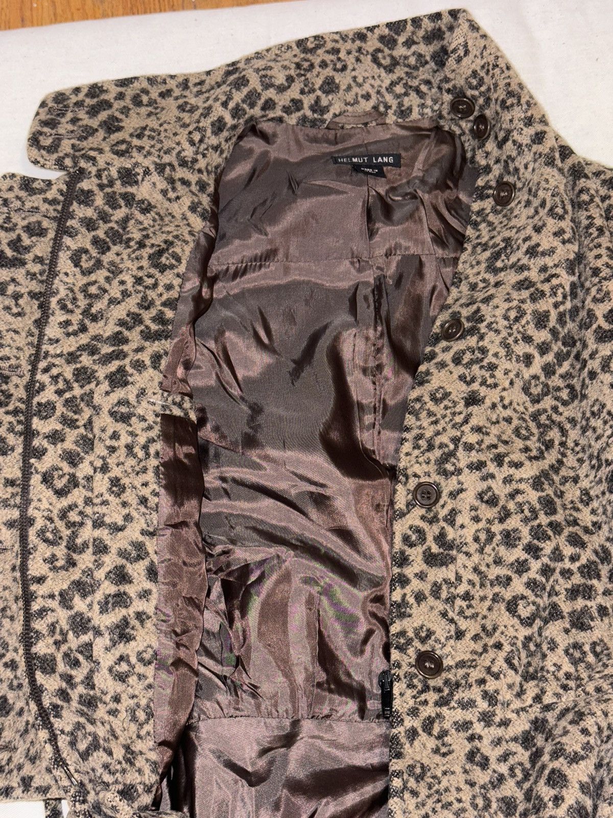 ジャケット・アウター AW2001 HELMUT LANG LEOPARD COAT archive Helmut Lang F/W 2001 Faux Leopard Fur Coat - LA NAUSÉE