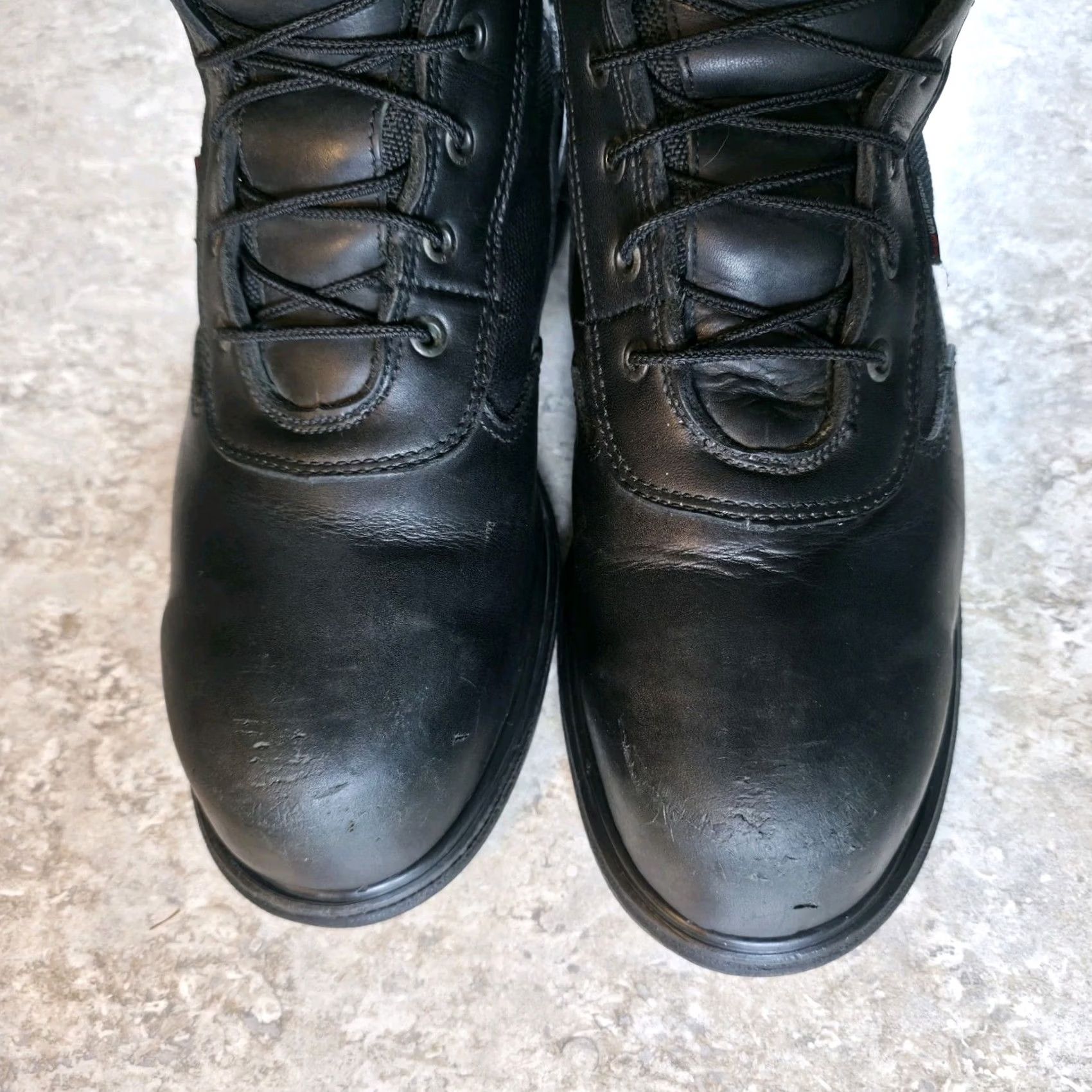 RED WING 4273 Firefighter Black Leather Steel Toe 8\