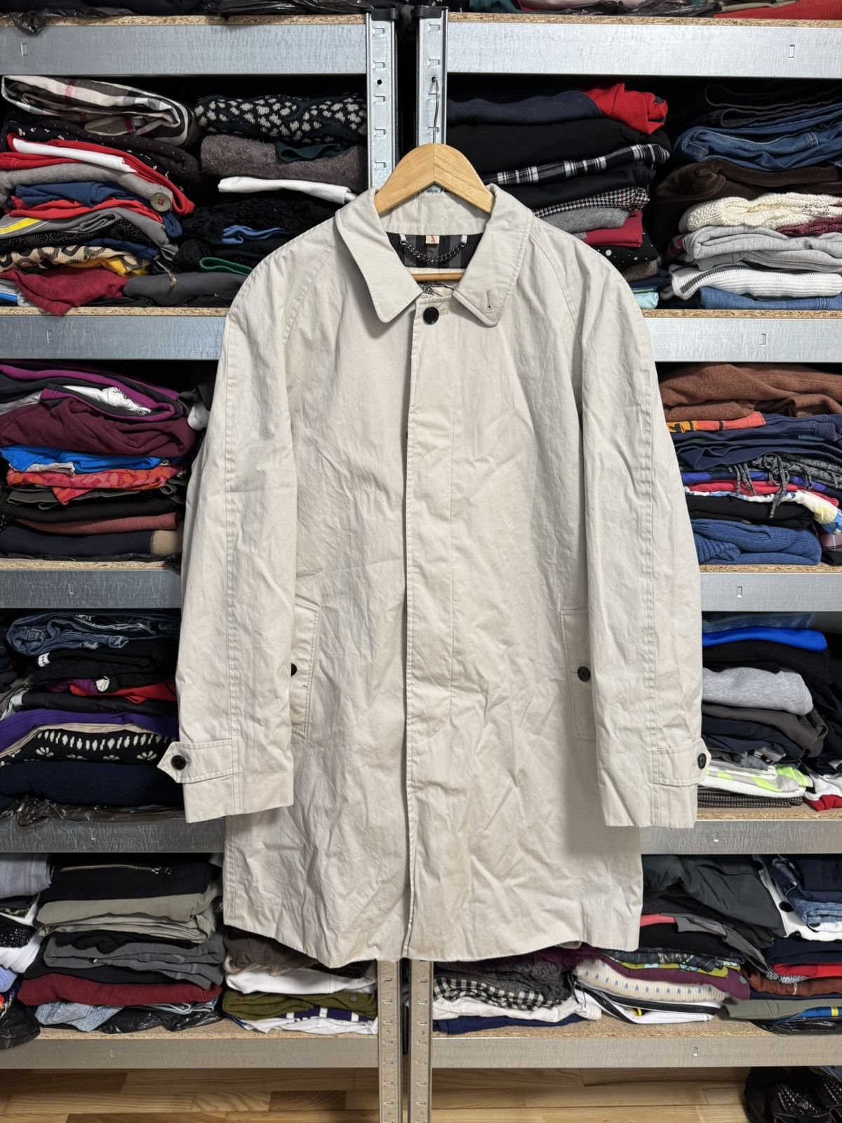 Burberry Burberry London Mens Trench Button Up Coat Sz 56 Nova Check Size US XL / EU 56 / 4 - 1 Thumbnail