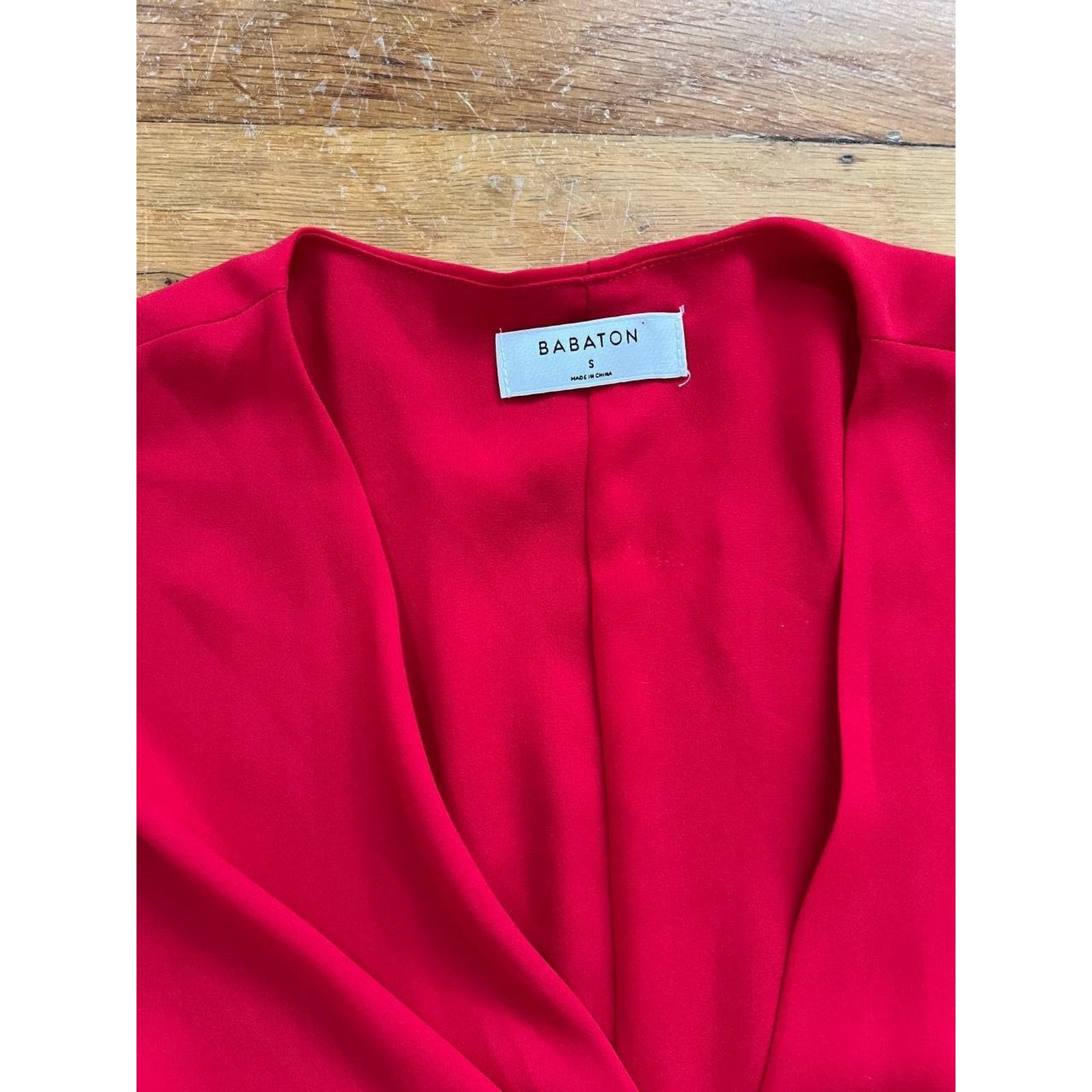 Gianni Barbato Babaton Aritzia Wallace Short Sleeve Mini Dress Red A000952 Size S / US 4 / IT 40 - 9 Thumbnail