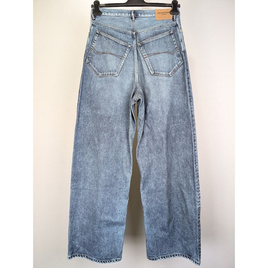 Balenciaga o1rshd1 Baggy Denim Jeans in Blue Size US 30 / EU 46 - 10 Thumbnail