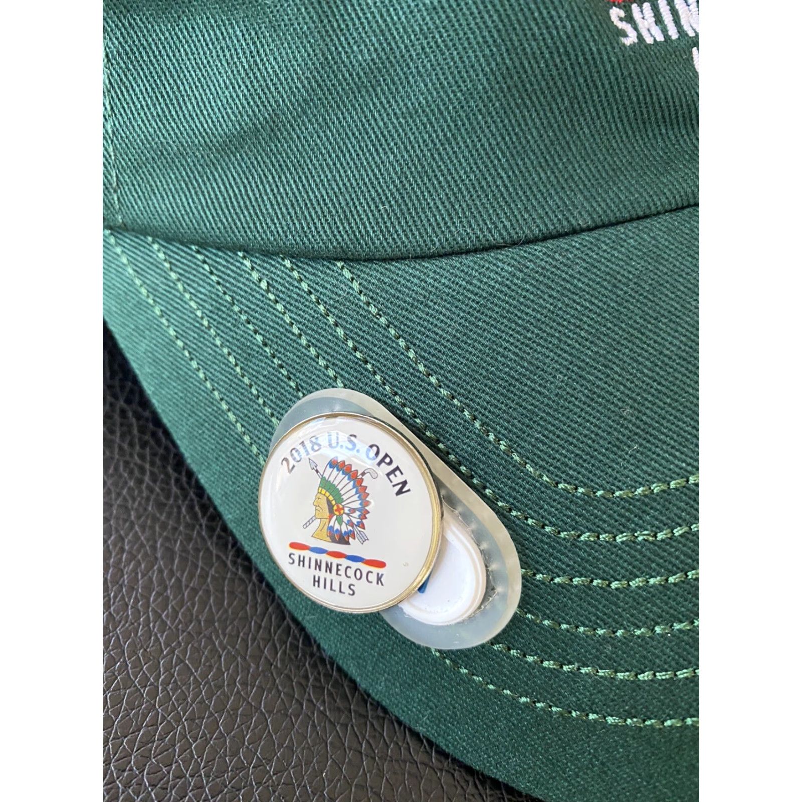 Vintage 2018 US Open Shinnecock Hills Golf Hat Green Baseball Ball Marker Magnetic Hat Mens Adjustable Green US Open Mens Size ONE SIZE - 3 Thumbnail