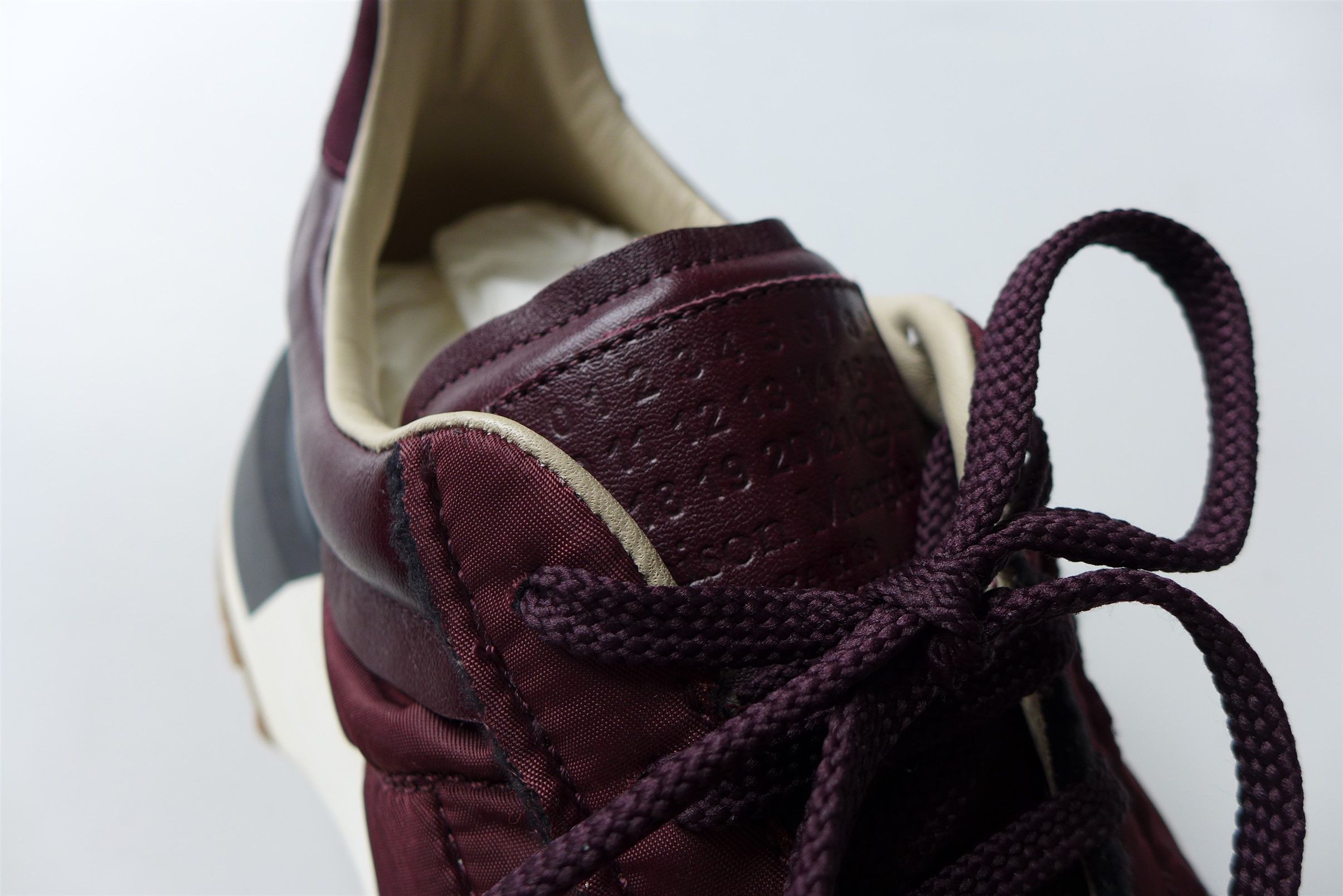 Maison Margiela Margiela Burgundy Runner Evolution Sneakers Size US 12 / EU 45 - 14 Thumbnail