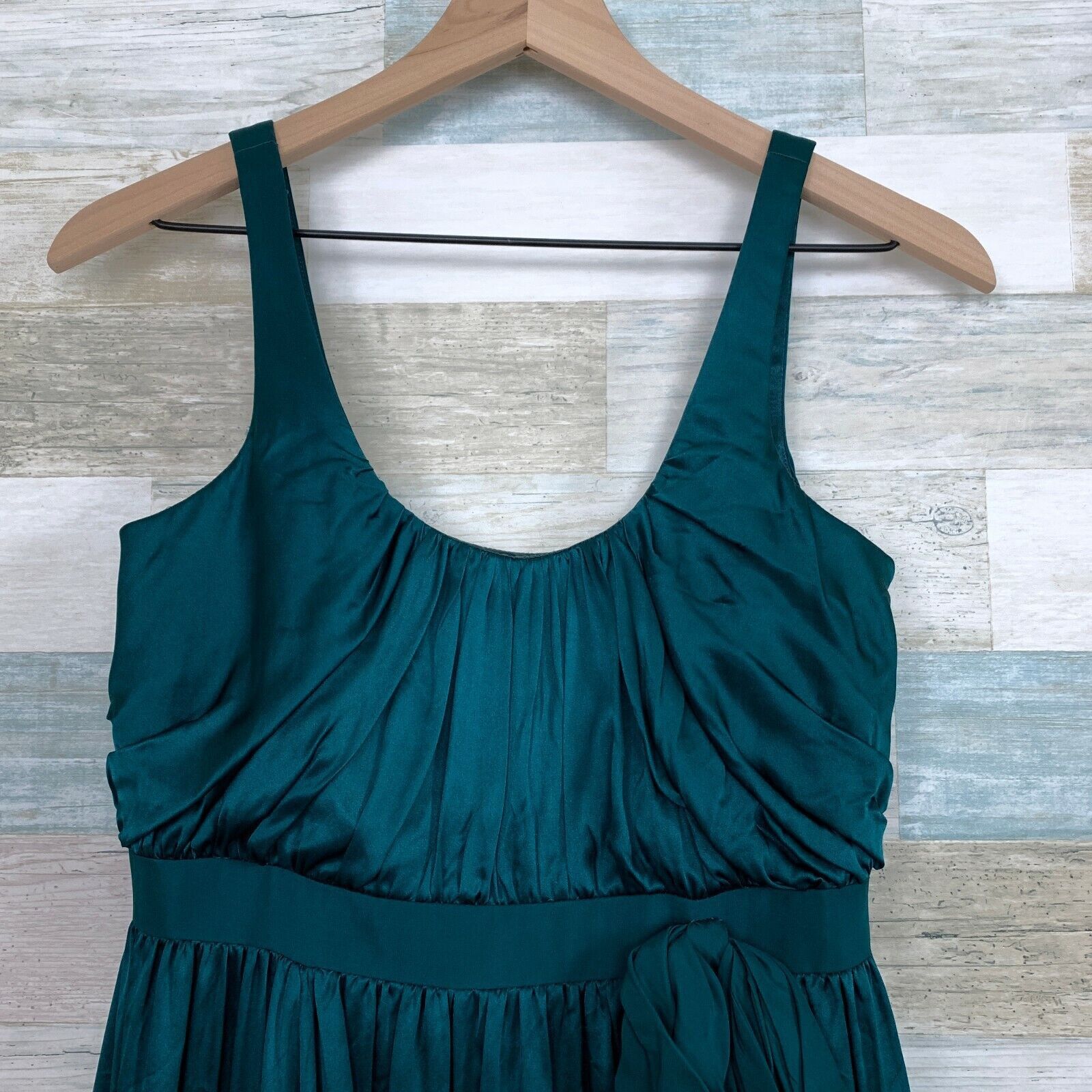 Laundry by Shelli Segal Laundry Shelli Segal Pure Silk Bubble Dress Green Mini 2 Size XS / US 0-2 / IT 36-38 - 3 Thumbnail