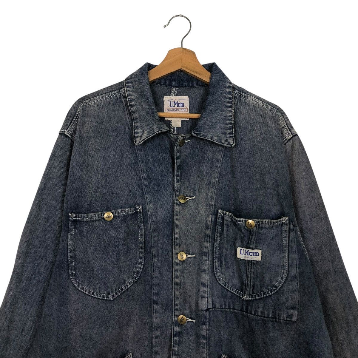 Japanese Brand 🔥VINTAGE CHORE DENIM JACKET U.MCM UNION MADE ISSEY MIYAKE Size US L / EU 52-54 / 3 - 5 Thumbnail