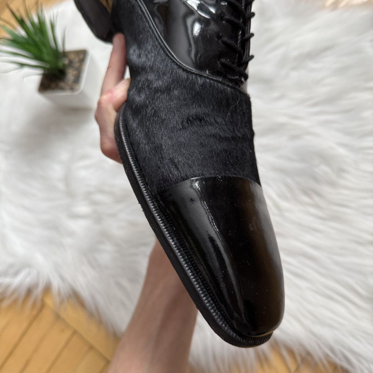 Dsquared2 📌 RARE Vintage Dsquared2 Pony Hair Derby Shoes Leather Size US 10 / EU 43 - 15 Thumbnail