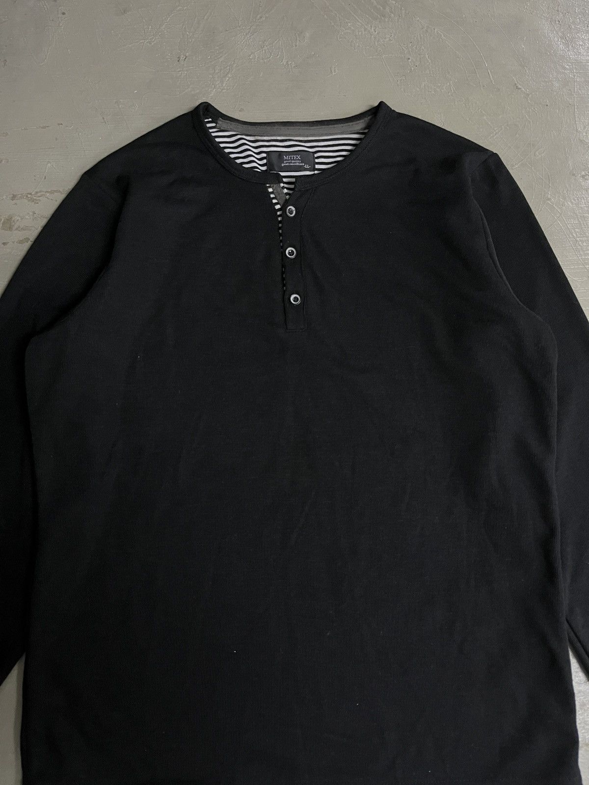 Greg Lauren Black Kurt Cobain LS Henley Inspired by RRL GREG LAUREN Size US M / EU 48-50 / 2 - 2 Thumbnail