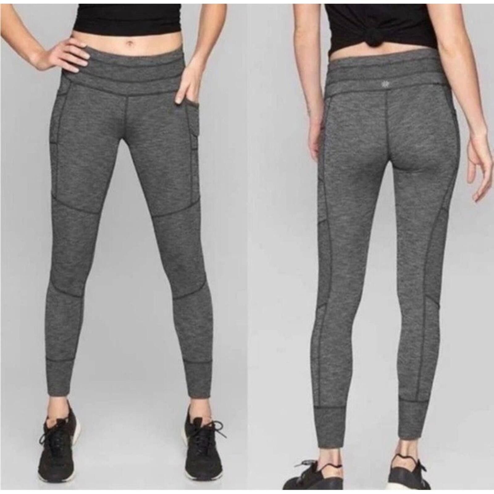 Other Athleta Headliner Tight Grey Heathered Space Dye Petite LP Size 36" / US 14 / IT 50 - 1 Thumbnail