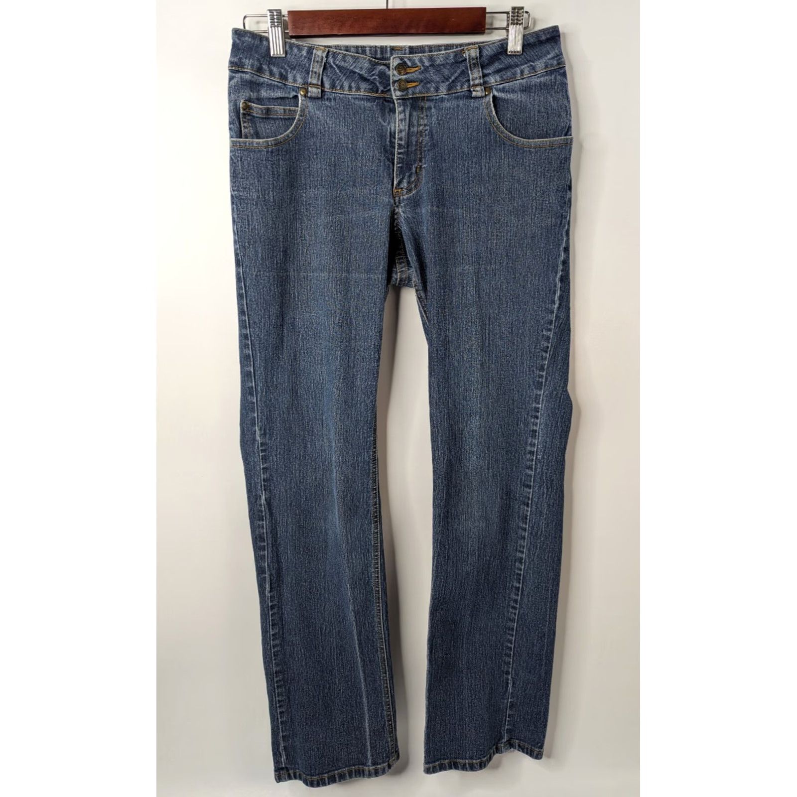 Fubu VINTAGE FUBU Jeans Women Blue 11/12 Size 11/12 5-Pocket Straight Low Rise Denim Cotton Polyester Spandex Jeans Women Size 32" / US 10 / IT 46 - 3 Thumbnail