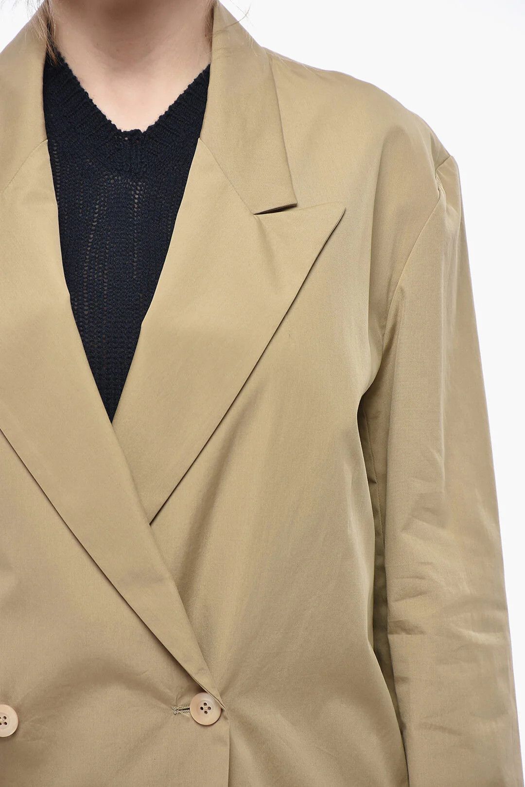 Dries Van Noten og1mm0426 Double-Breasted Blazer in Beige Size M / US 6-8 / IT 42-44 - 3 Thumbnail