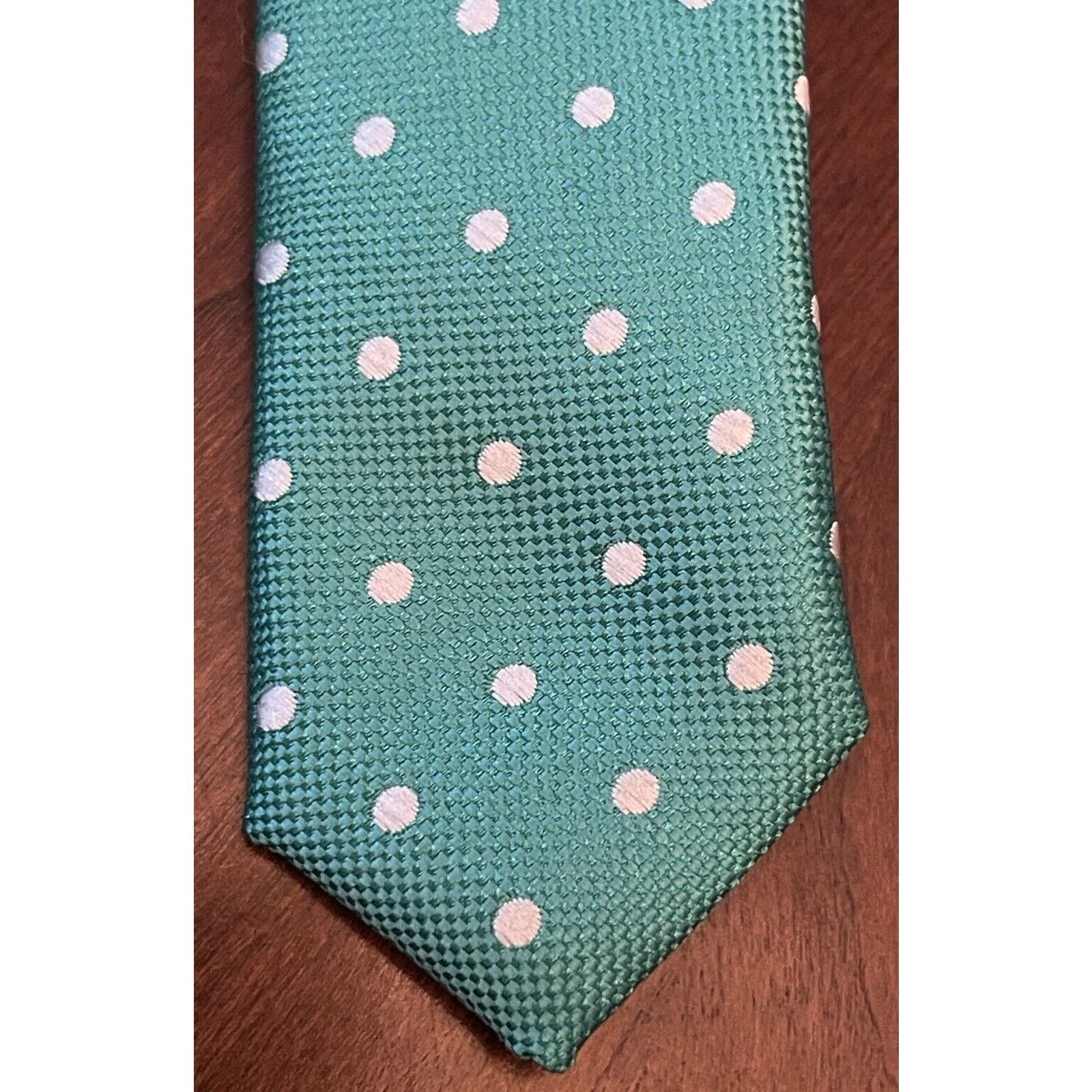 Izod Izod Green 100% Polyester Men’s Neck Tie Made In China Size ONE SIZE - 6 Thumbnail