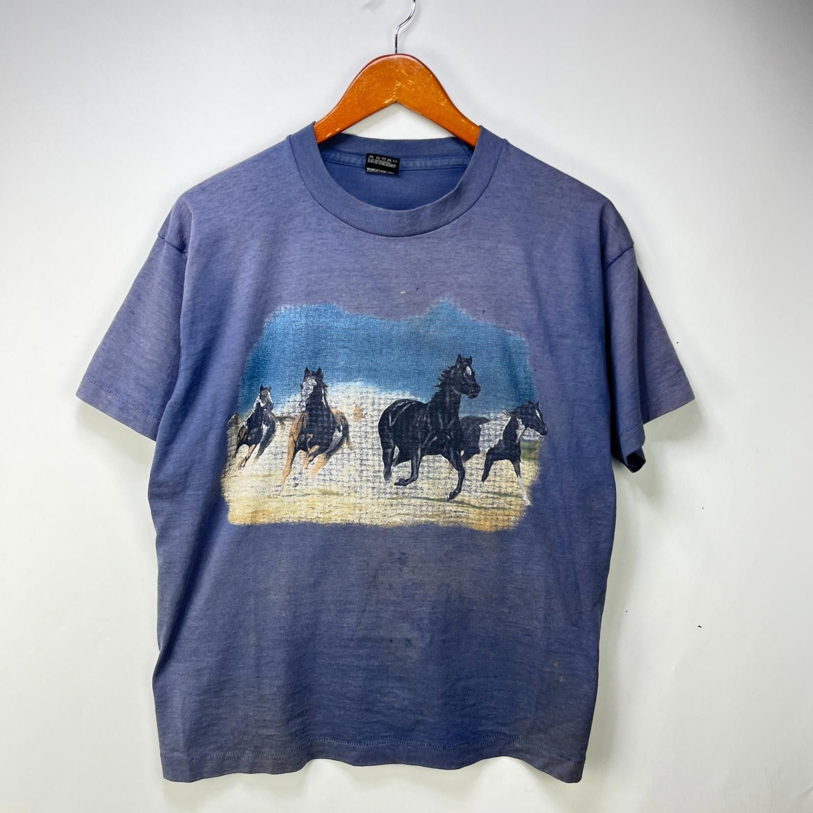 Vintage Vintage 90s Sun Faded Horse Nature T Shirt Large Size US M / EU 48-50 / 2 - 1 Thumbnail