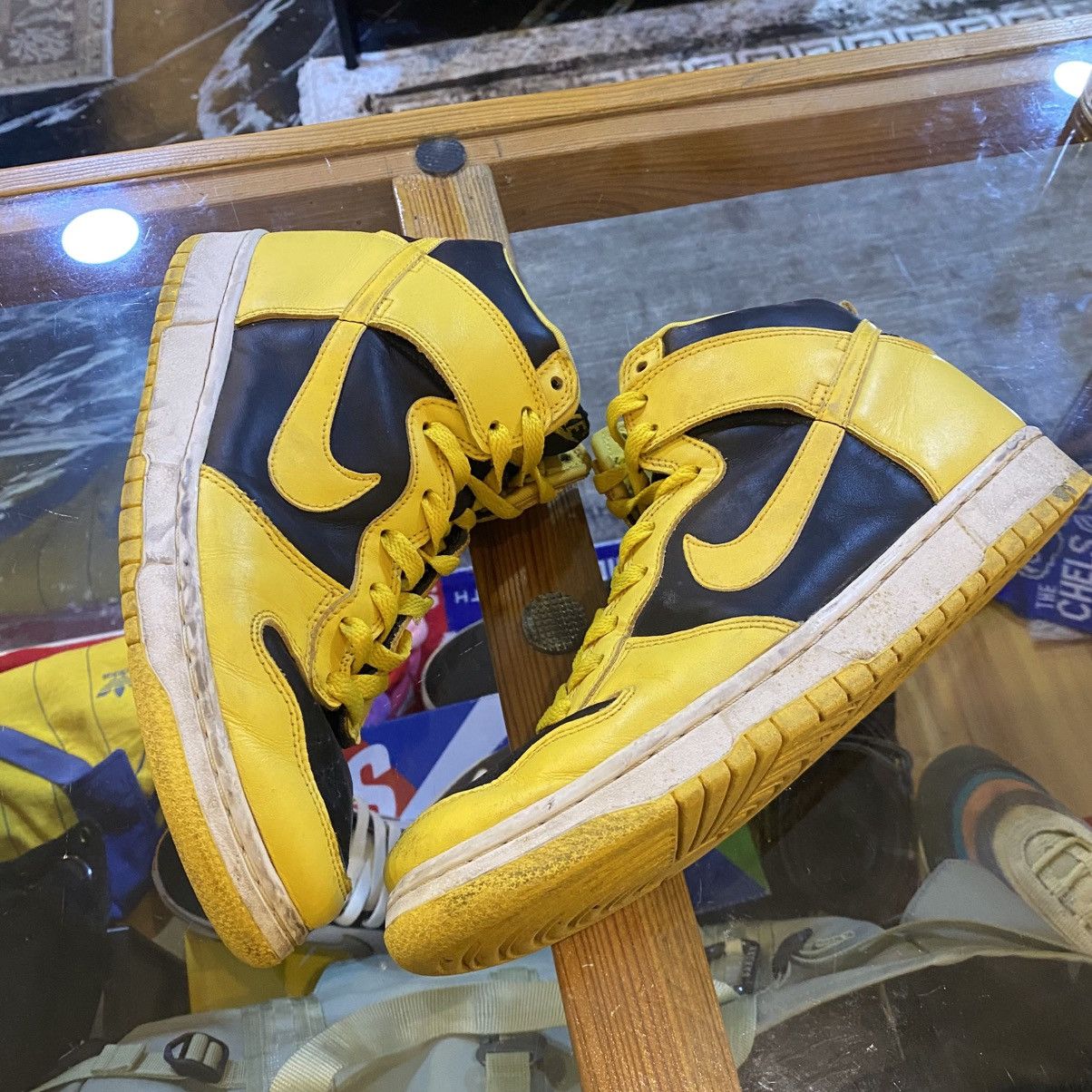 Nike ⚡️1999 NIKE DUNK HIGH LE NYC GOLDENROD MAIZE wu tang Size US 9 / EU 42 - 2 Thumbnail