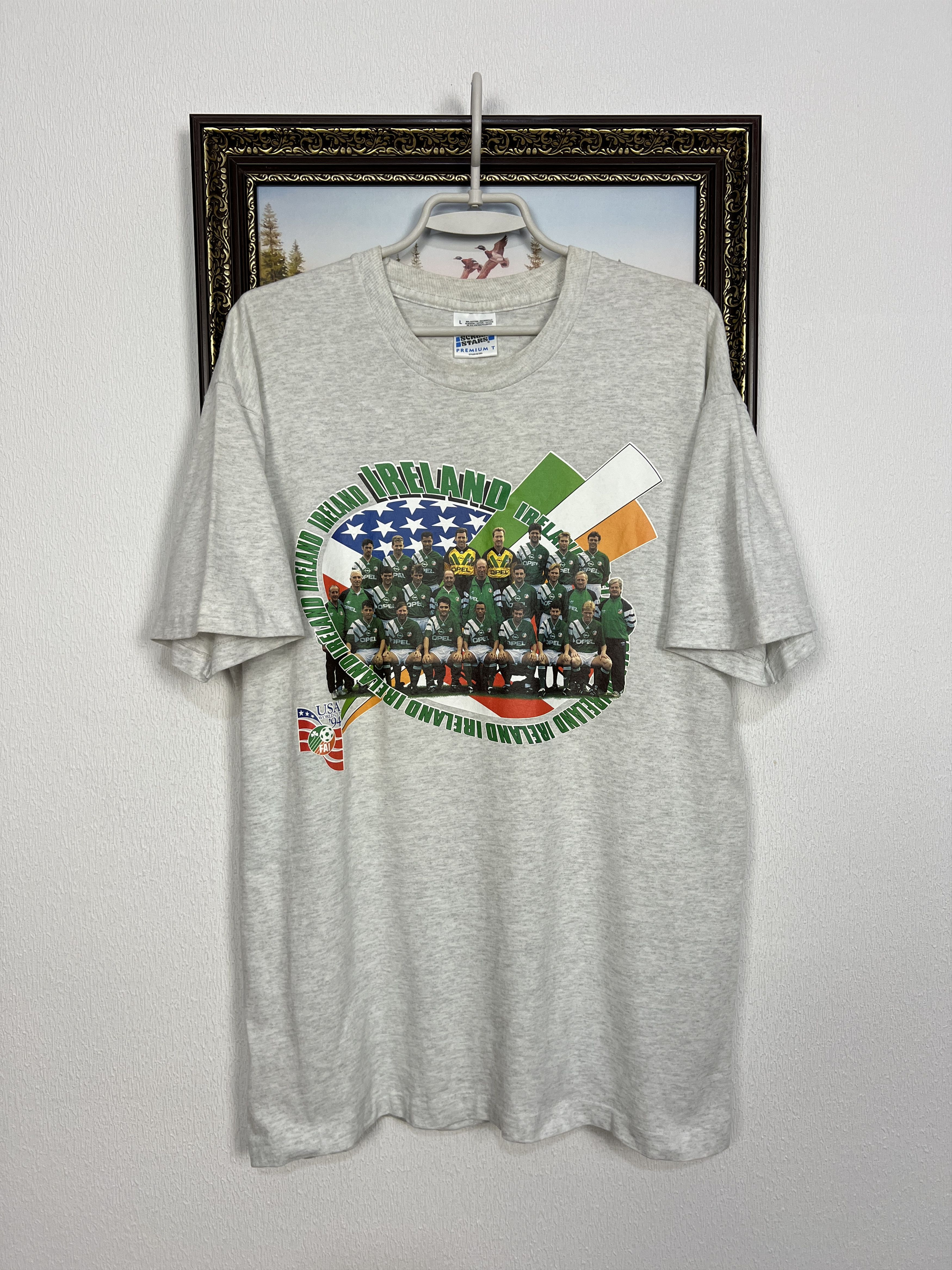 Vintage Ireland World Cup Football Shirt Soccer Jersey Mens Trikot Size US L / EU 52-54 / 3 - 1 Thumbnail