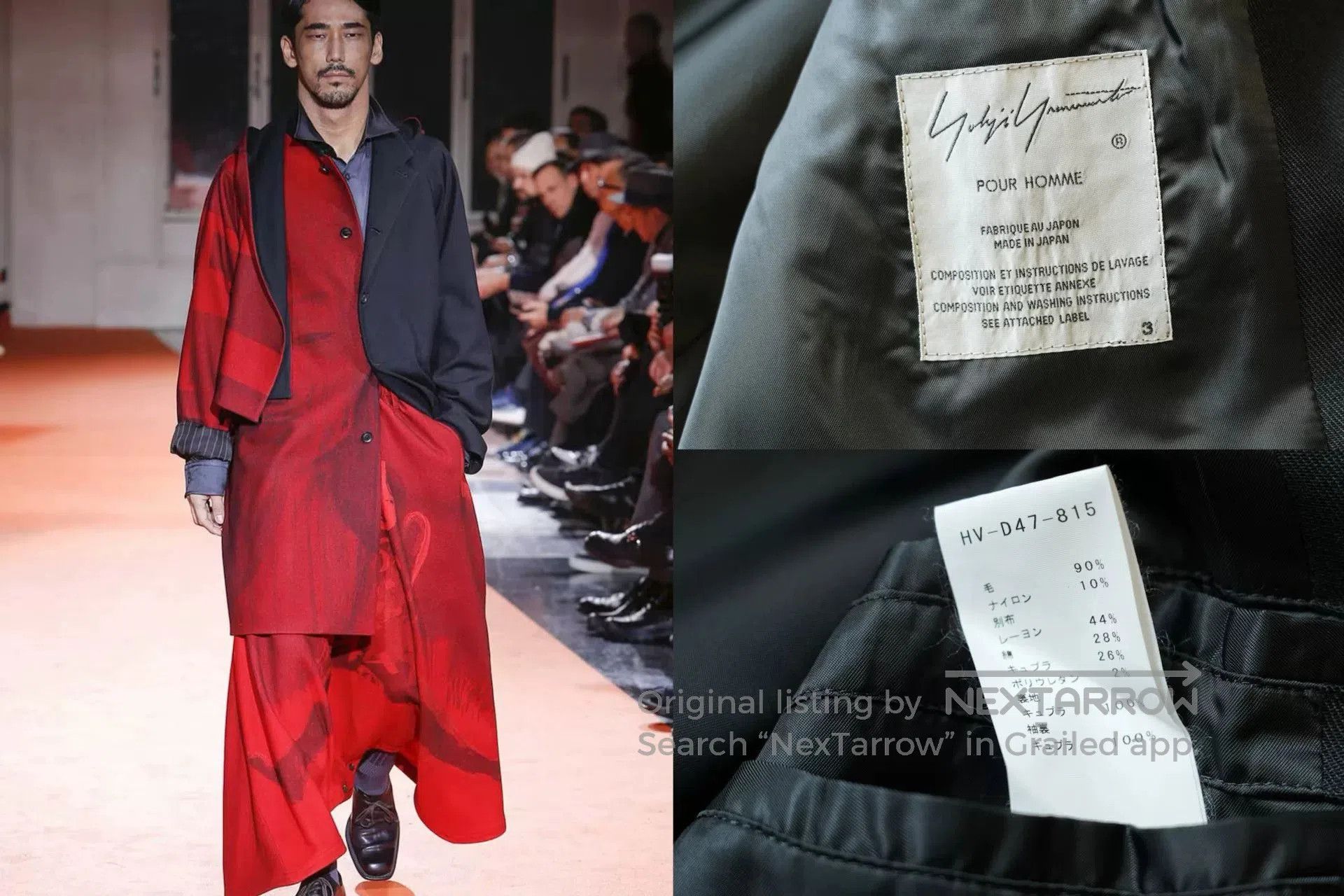 Yohji Yamamoto Yohji Yamamoto Red and Black Coat. Size M / US 6-8 / IT 42-44 - 9 Thumbnail